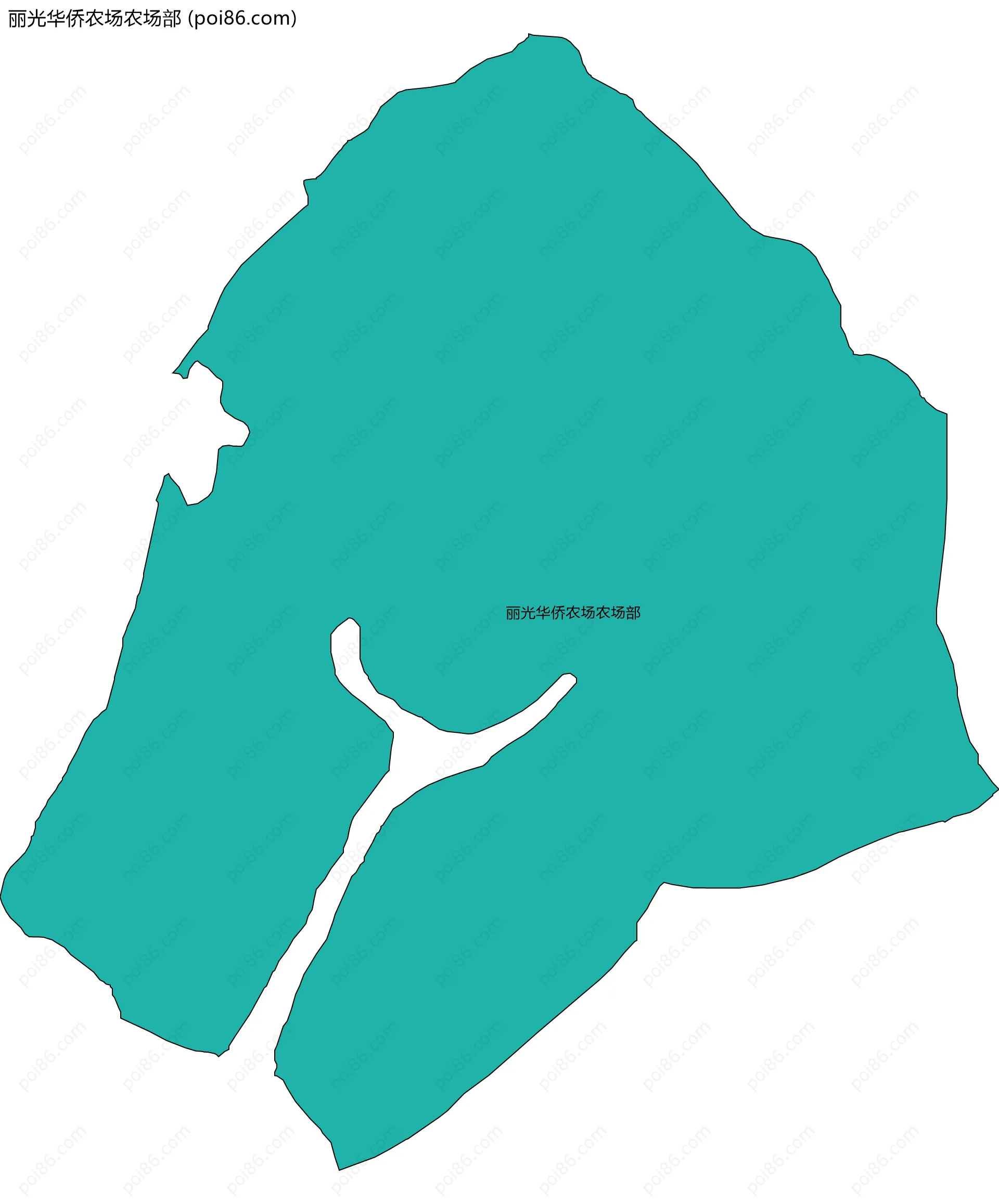 丽光华侨农场农场部边界地图