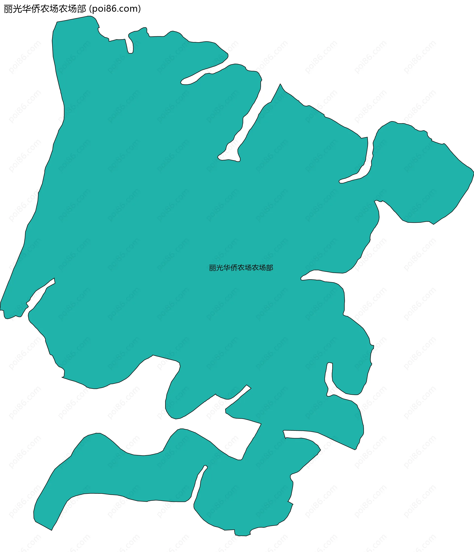 丽光华侨农场农场部边界地图