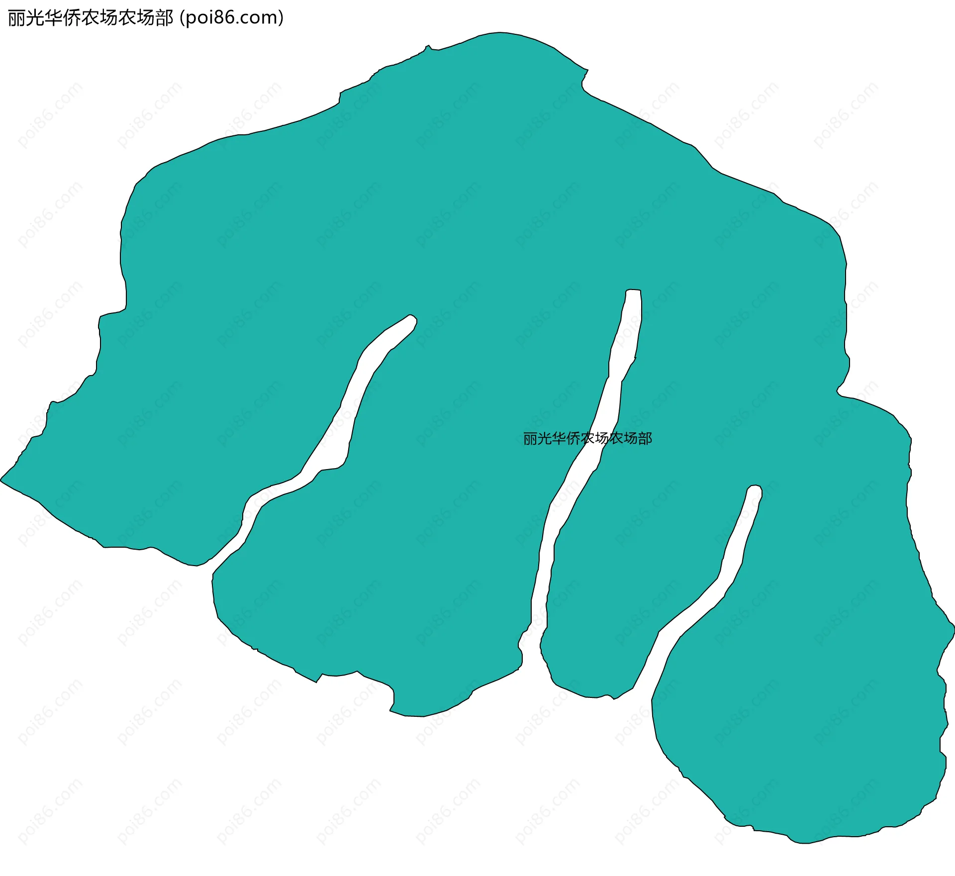 丽光华侨农场农场部边界地图