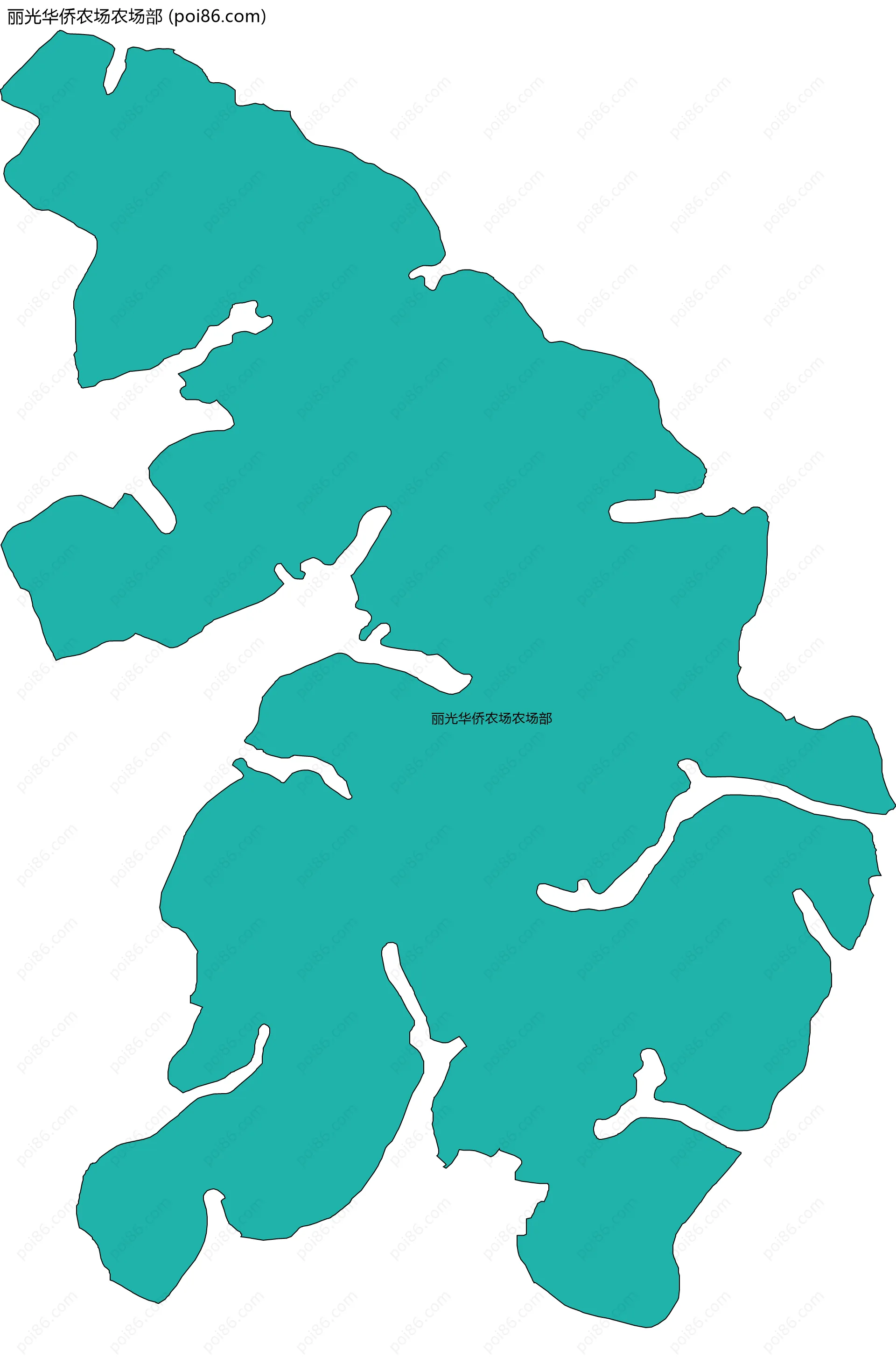 丽光华侨农场农场部边界地图