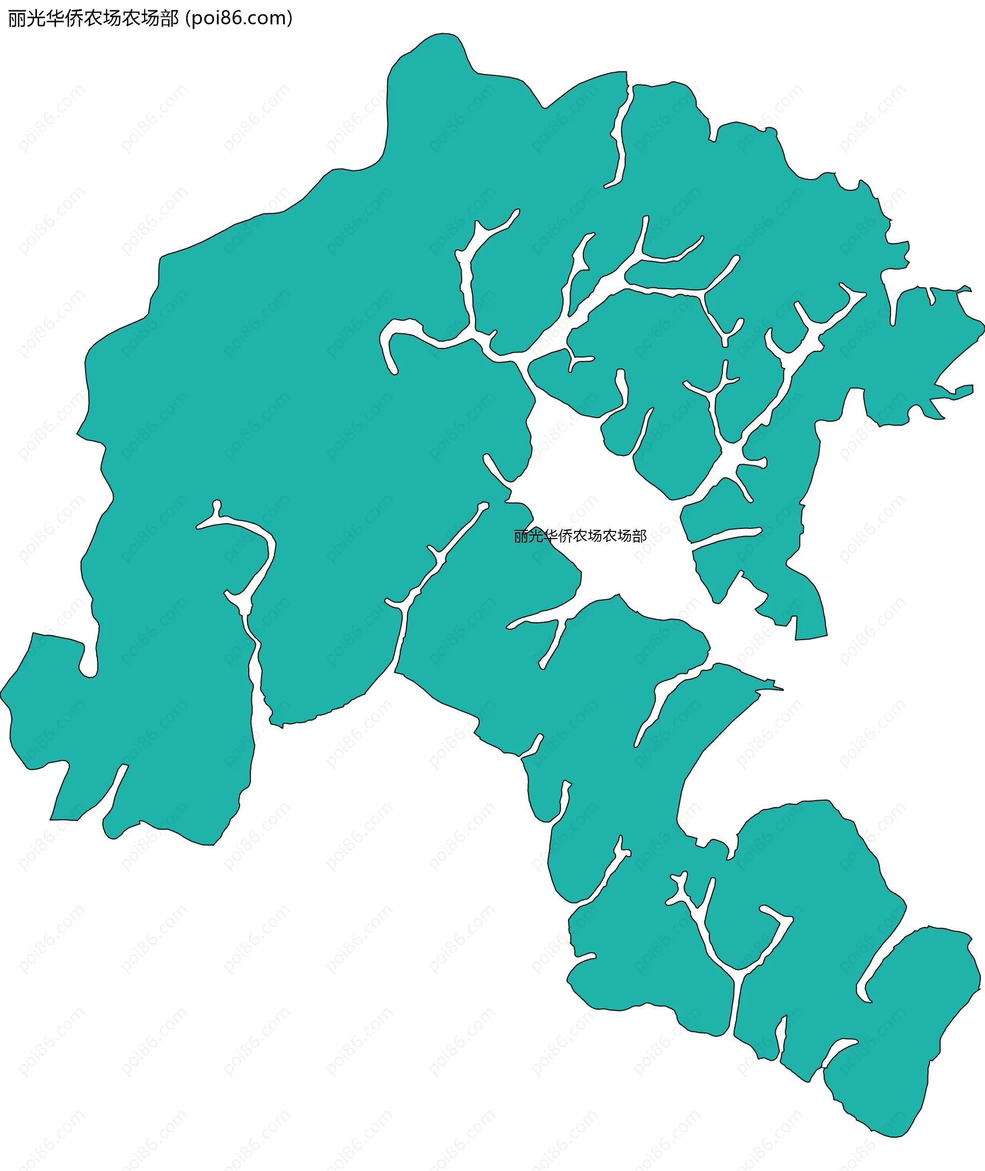 丽光华侨农场农场部边界地图