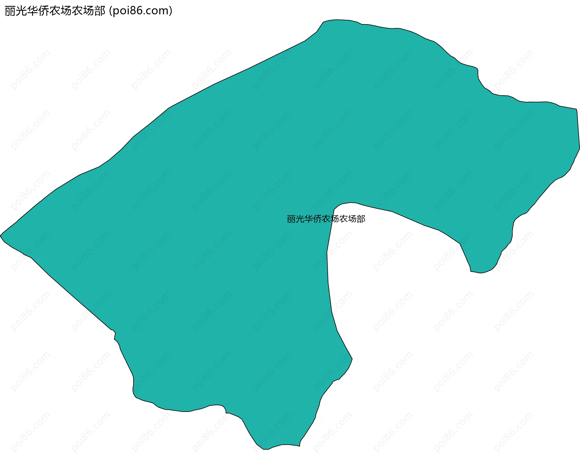 丽光华侨农场农场部边界地图