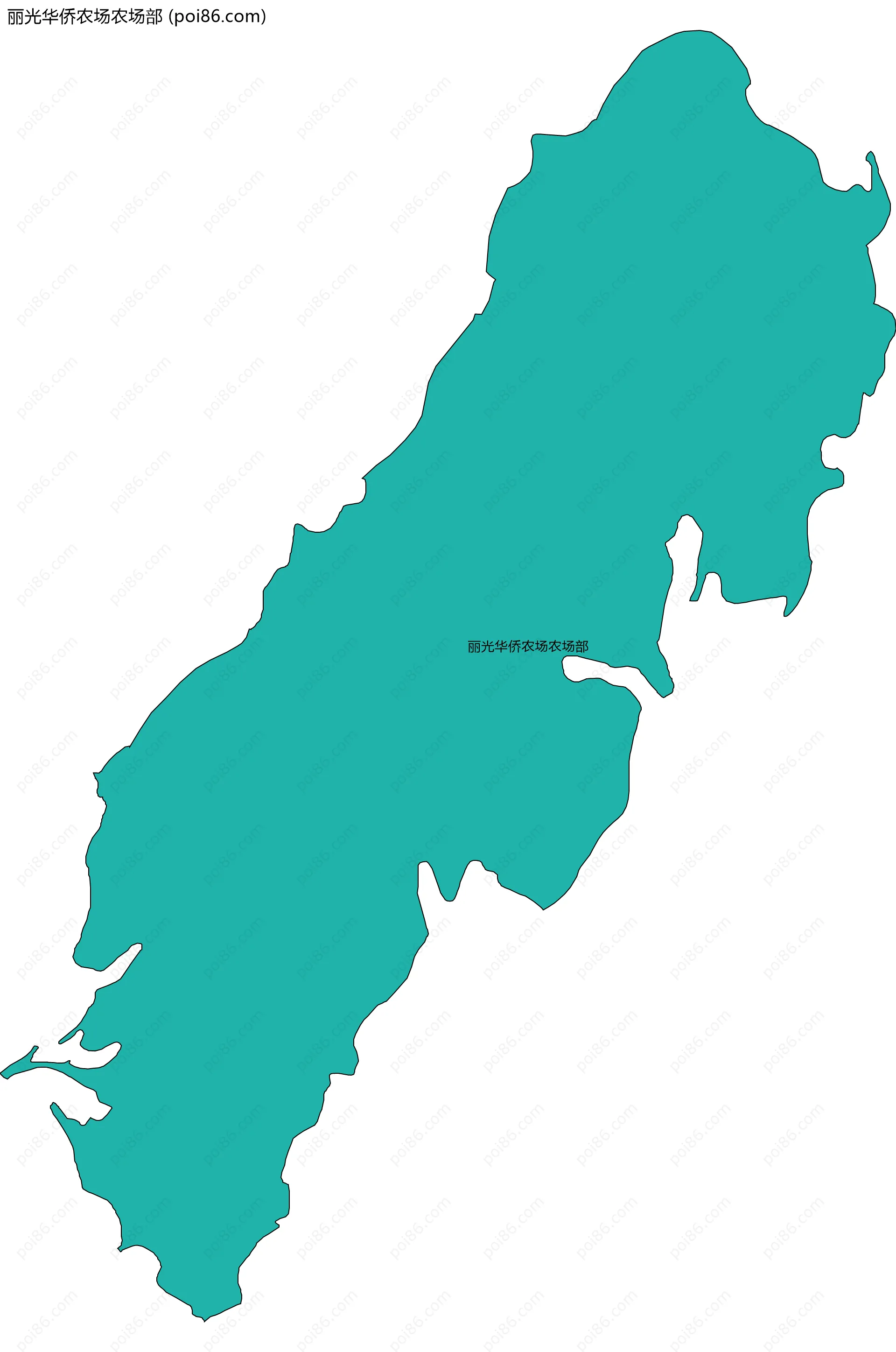 丽光华侨农场农场部边界地图