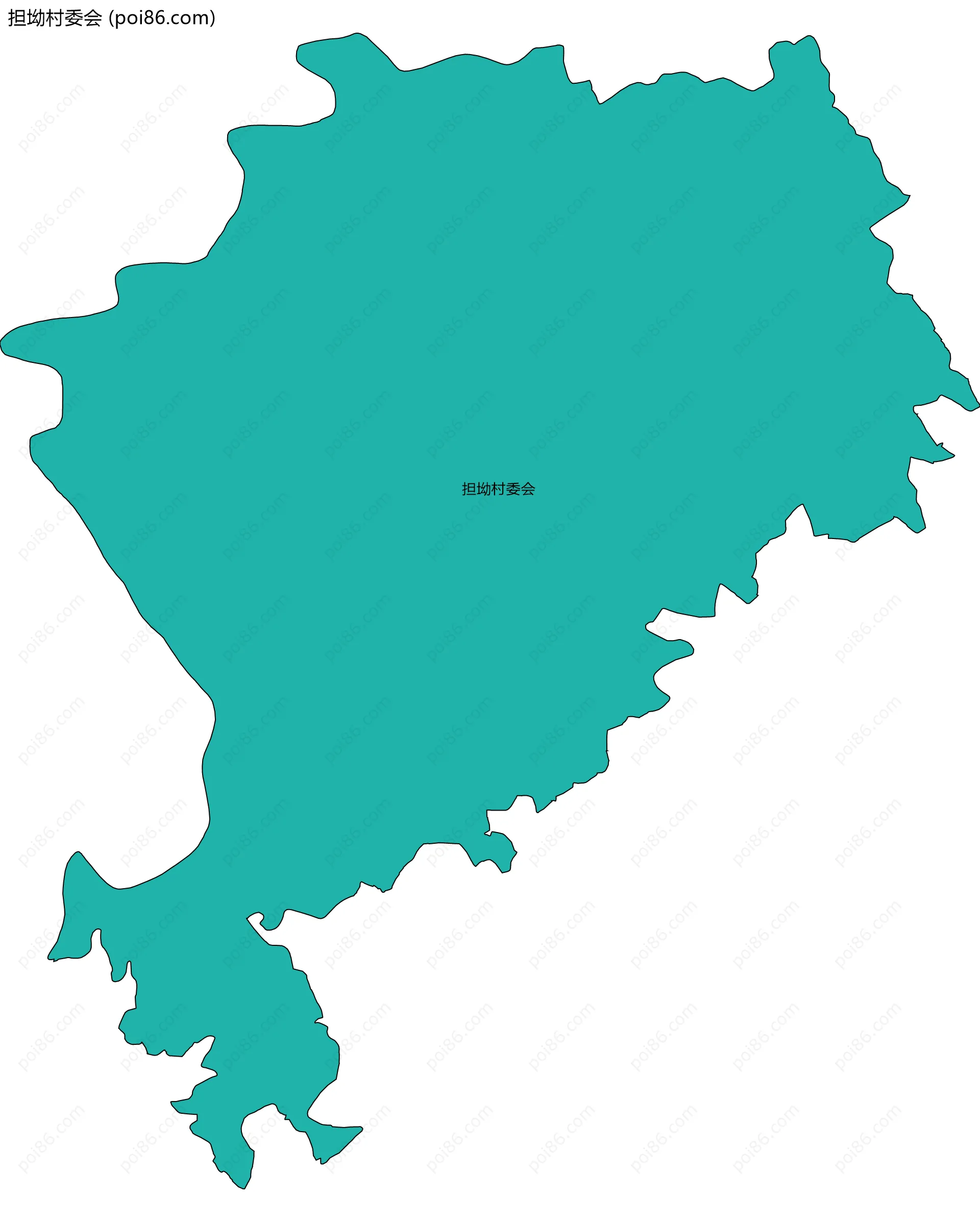 担坳村委会边界地图