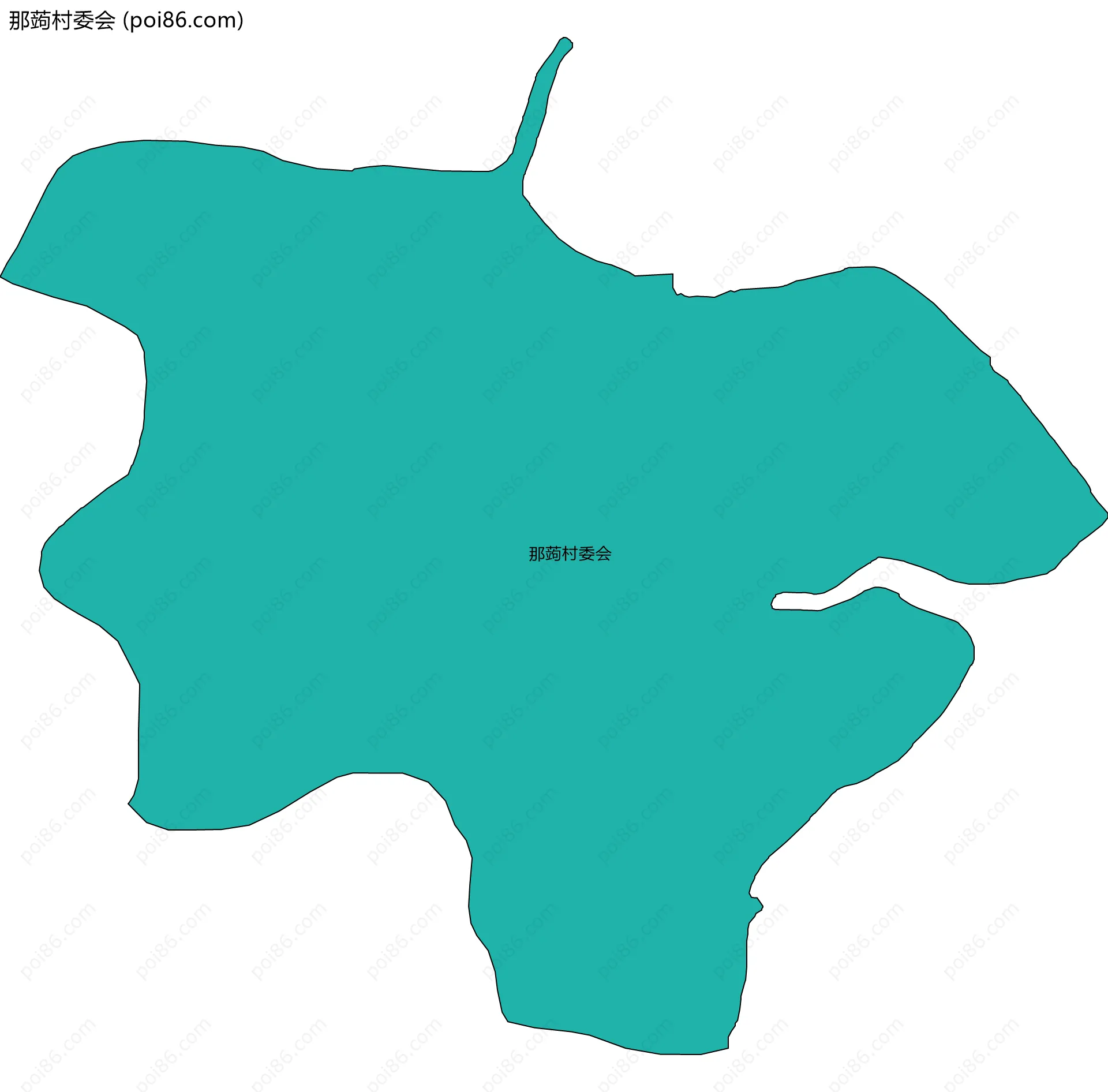 那蒟村委会边界地图