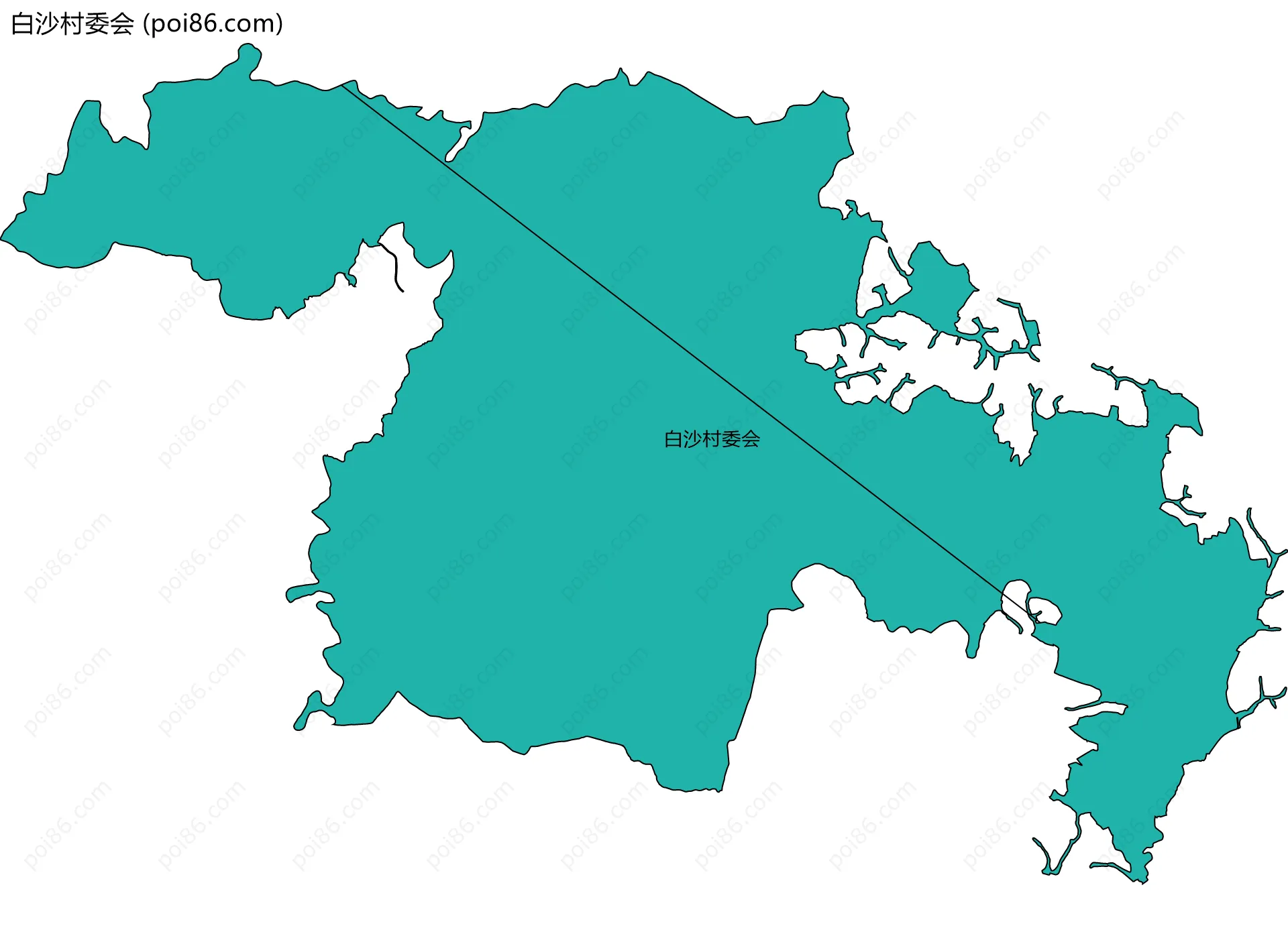 白沙村委会边界地图
