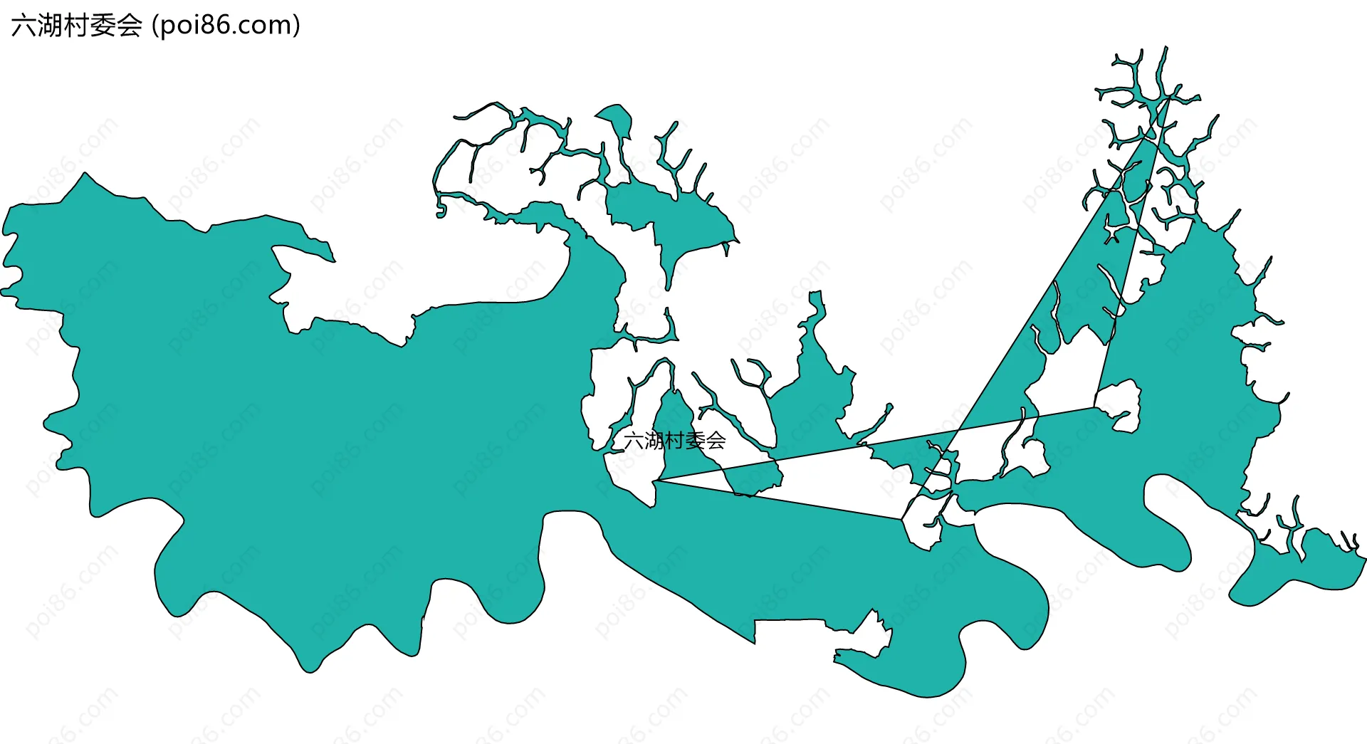 六湖村委会边界地图