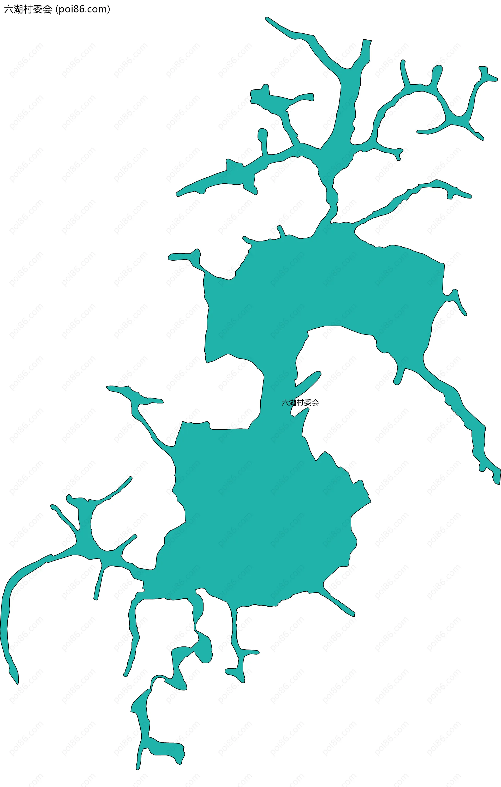 六湖村委会边界地图