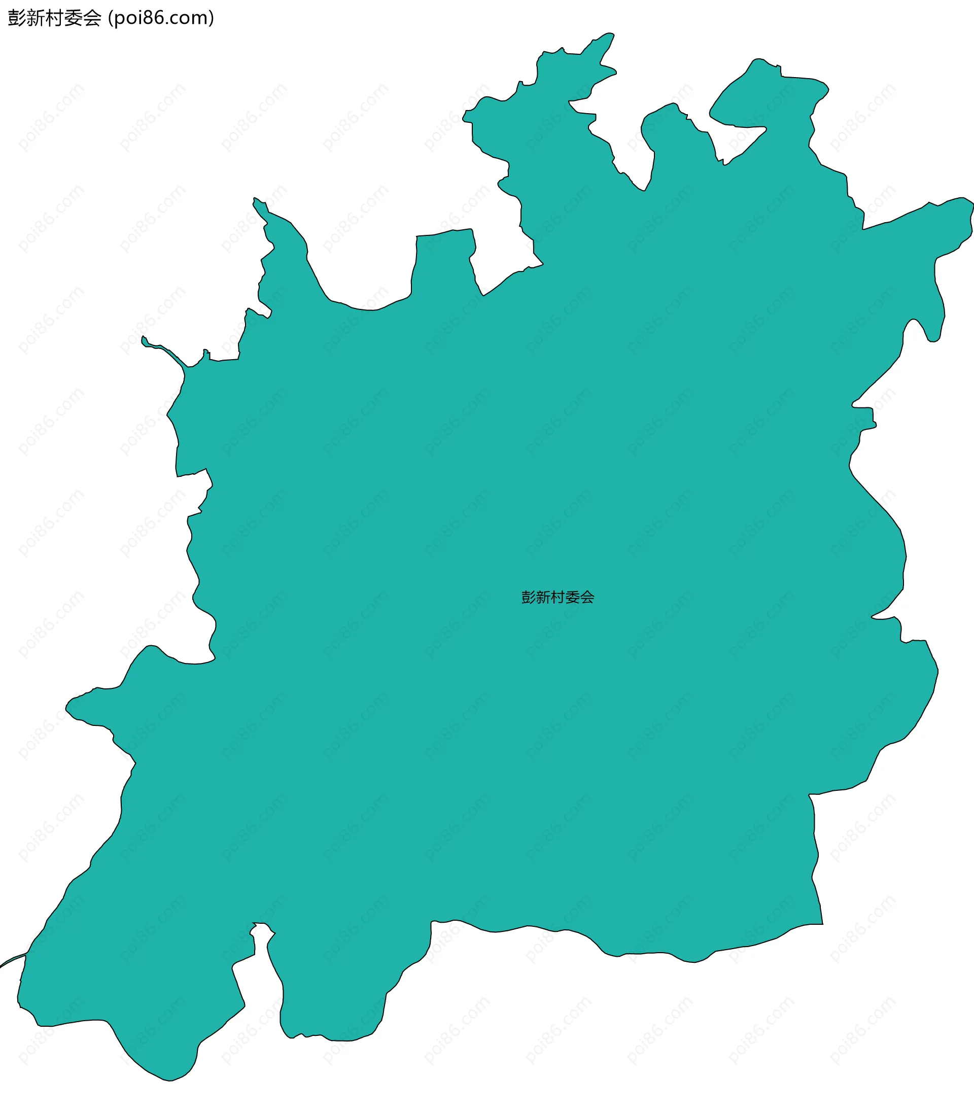 彭新村委会边界地图