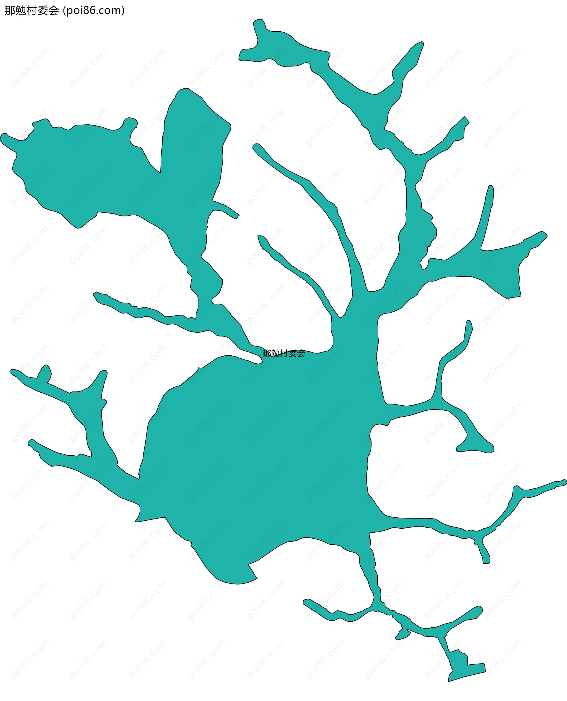 那勉村委会边界地图