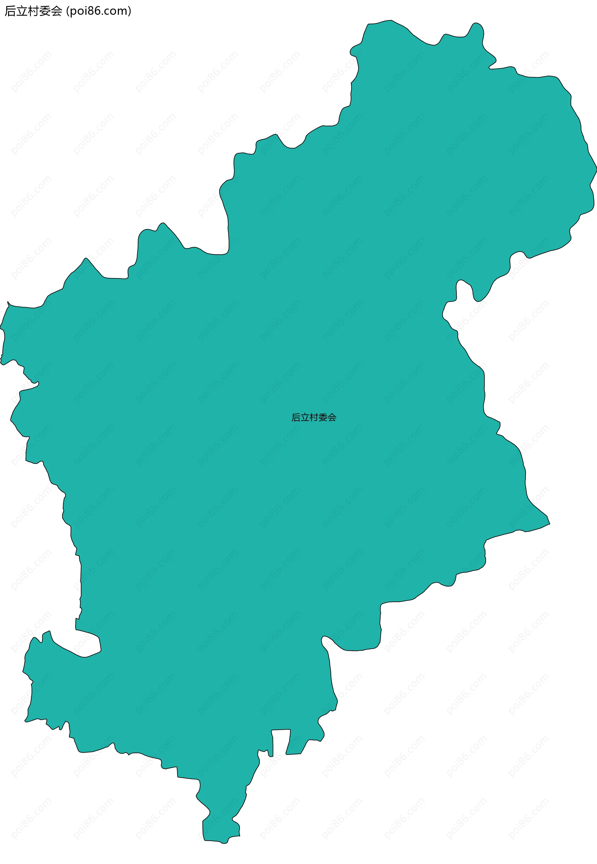 后立村委会边界地图