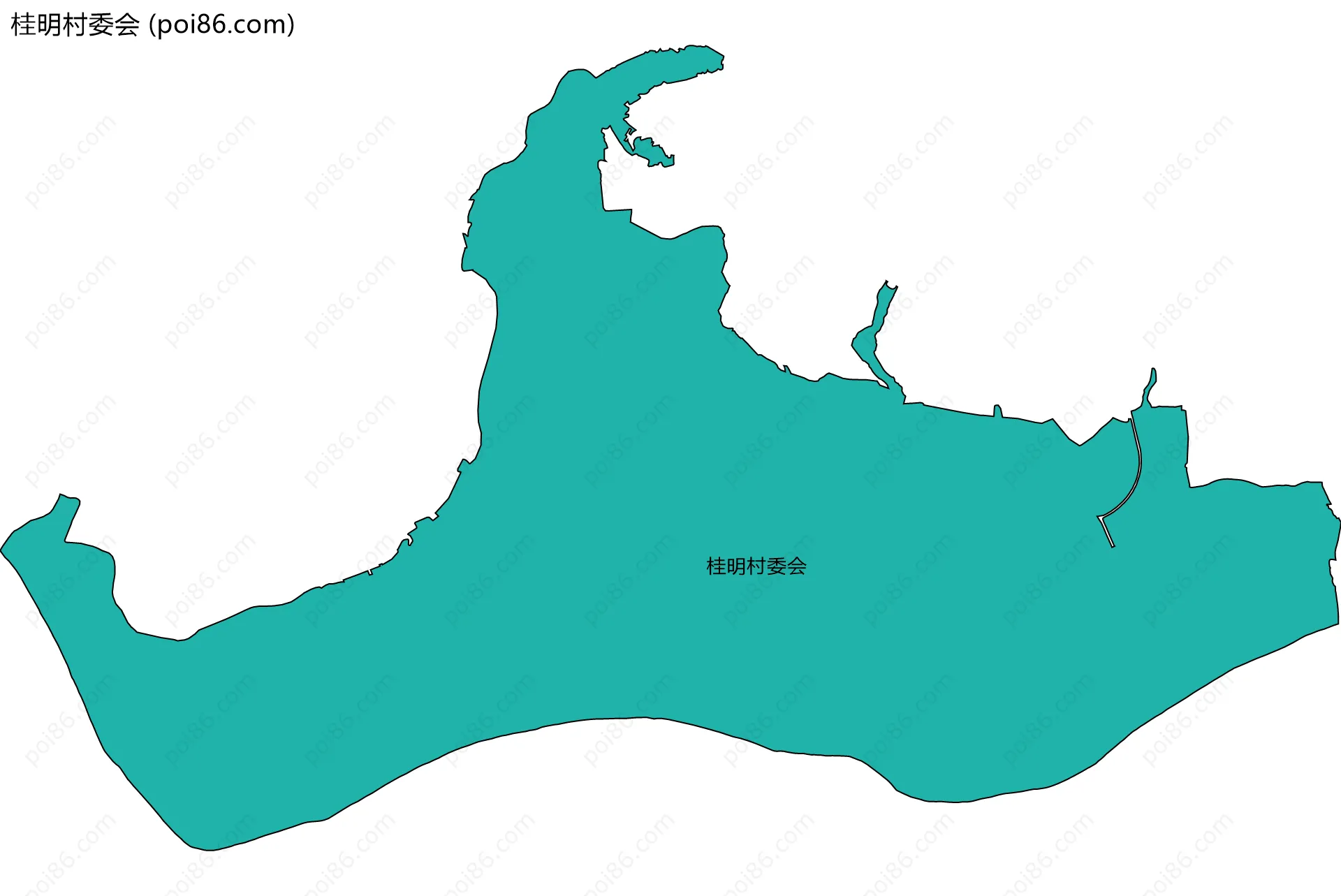 桂明村委会边界地图