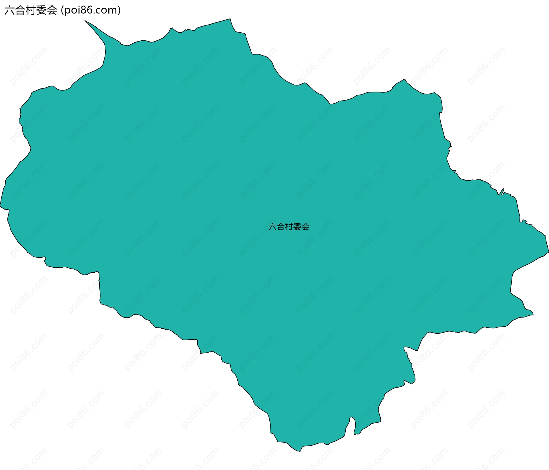 六合村委会边界地图