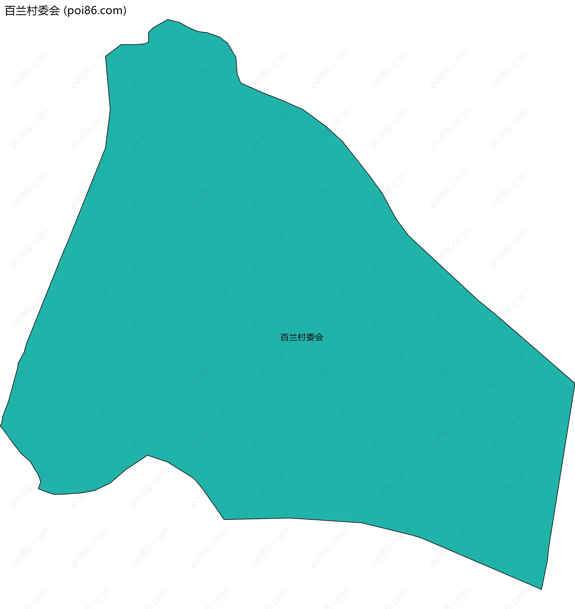 百兰村委会边界地图