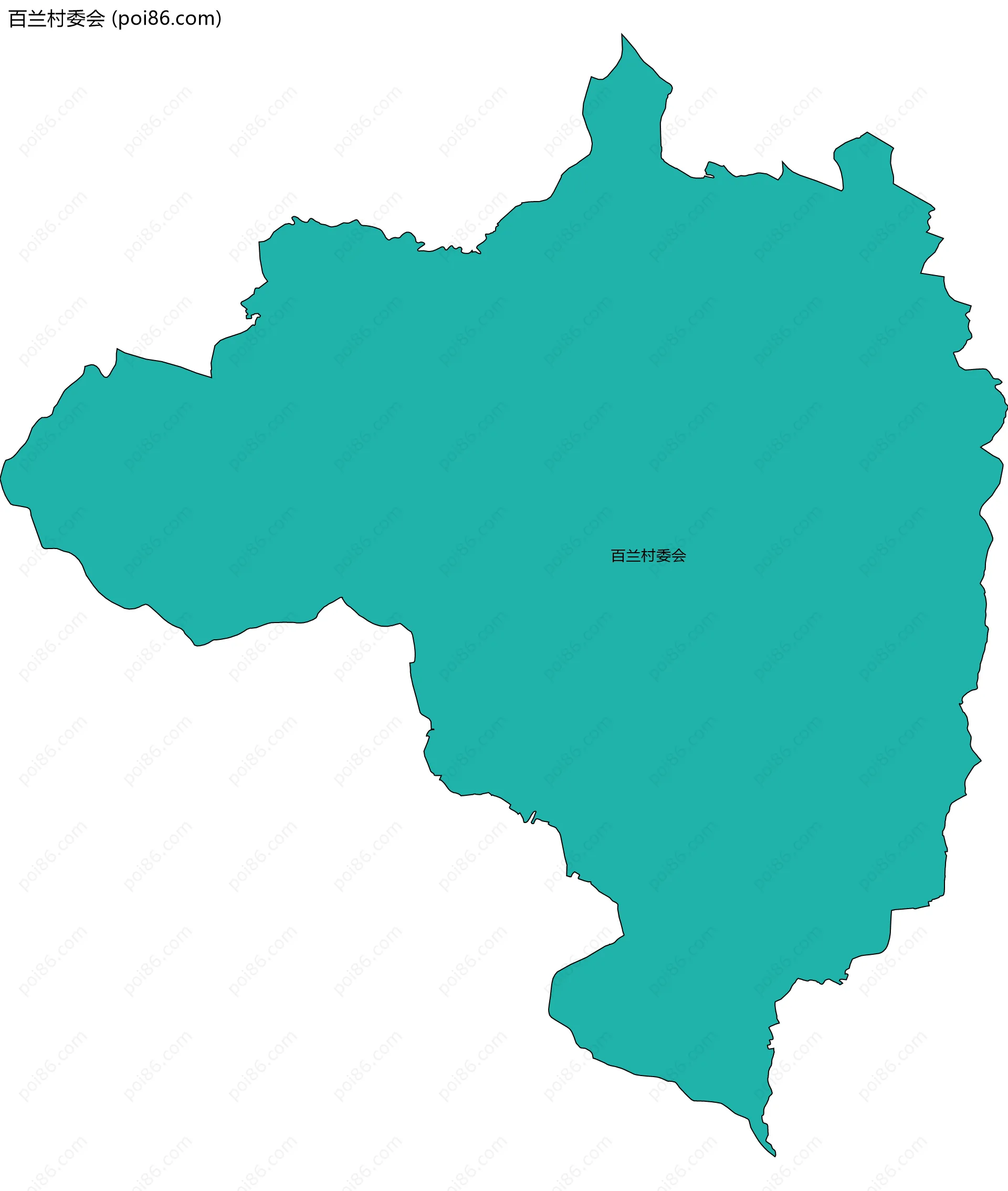 百兰村委会边界地图