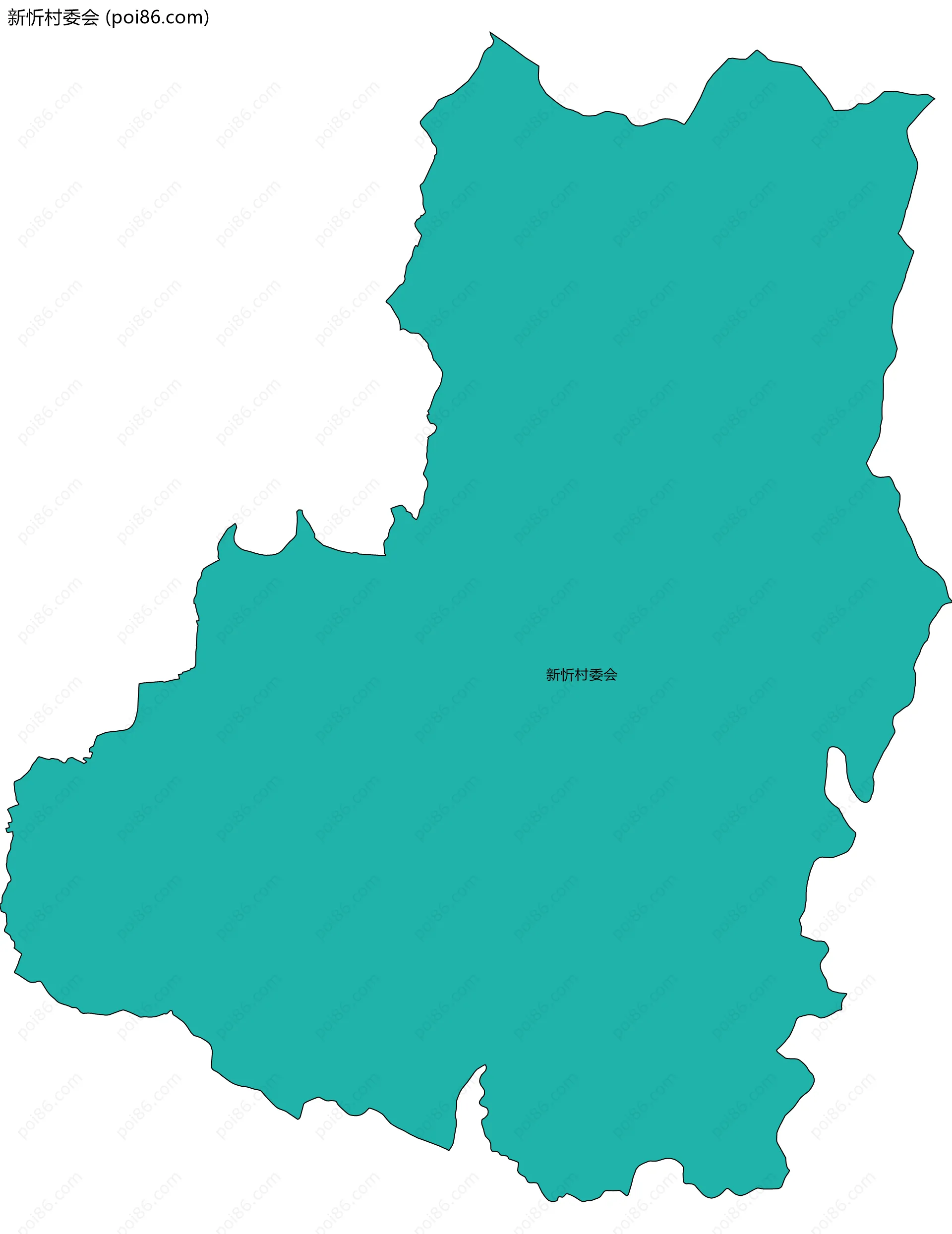 新忻村委会边界地图