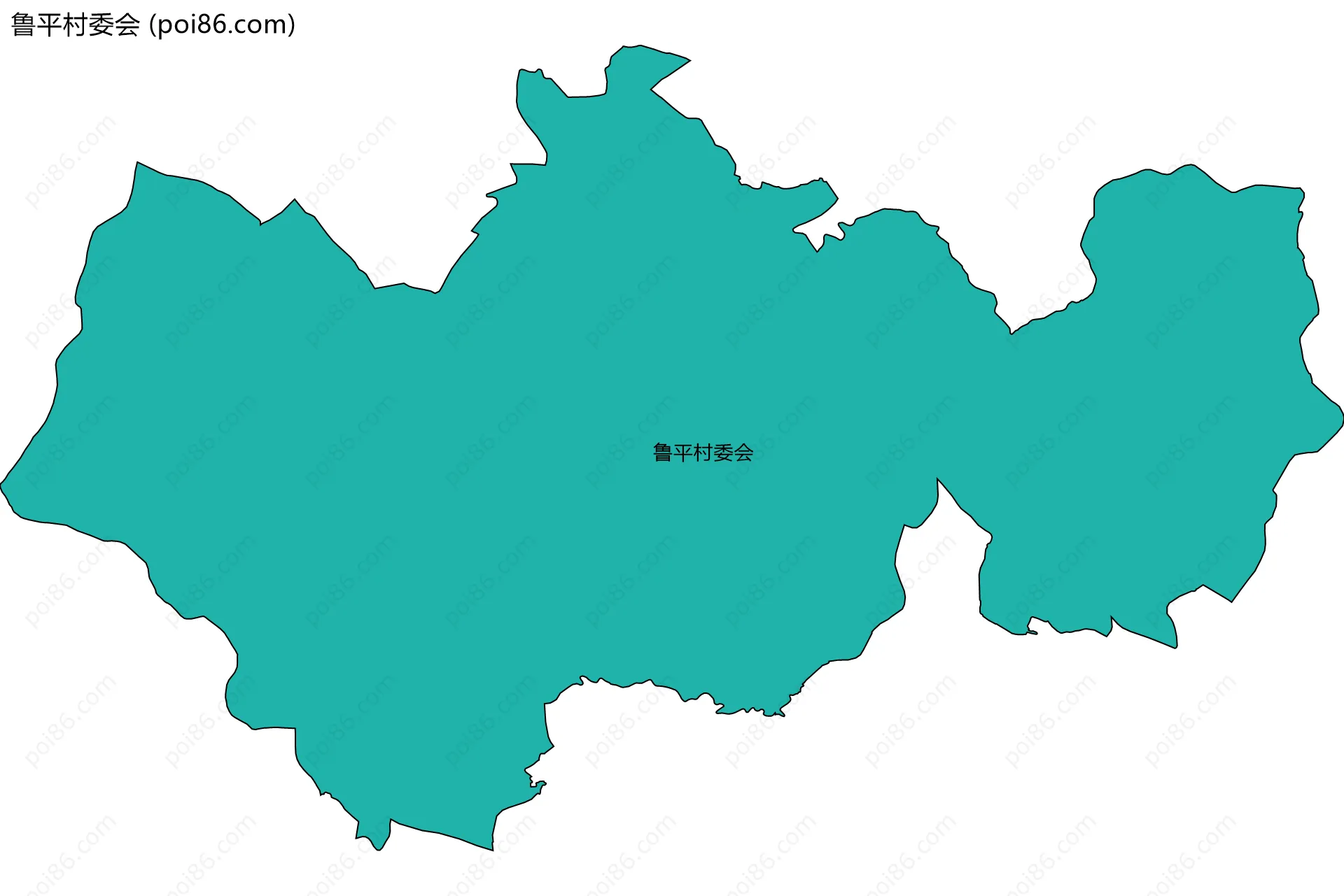 鲁平村委会边界地图