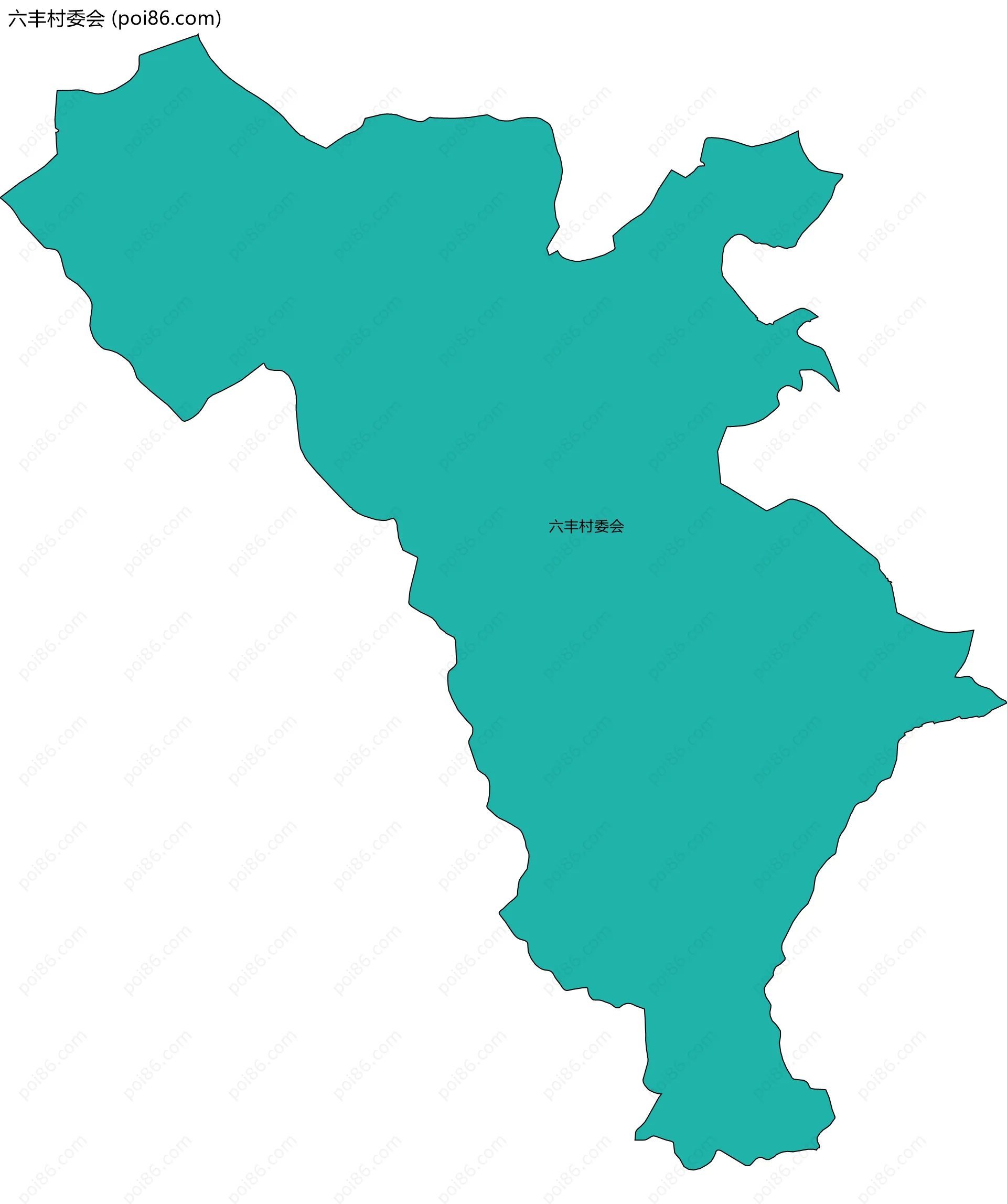 六丰村委会边界地图