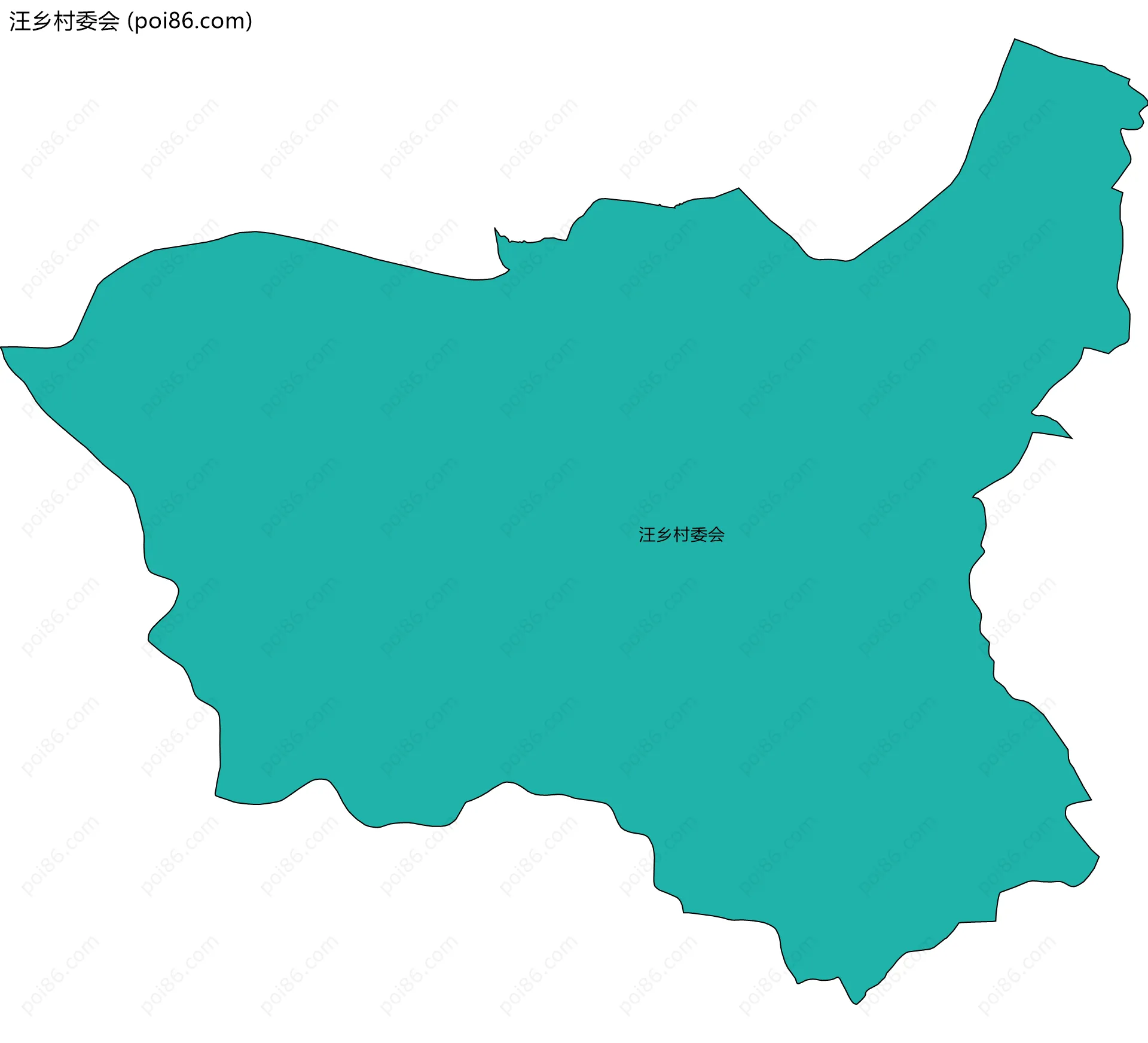 汪乡村委会边界地图
