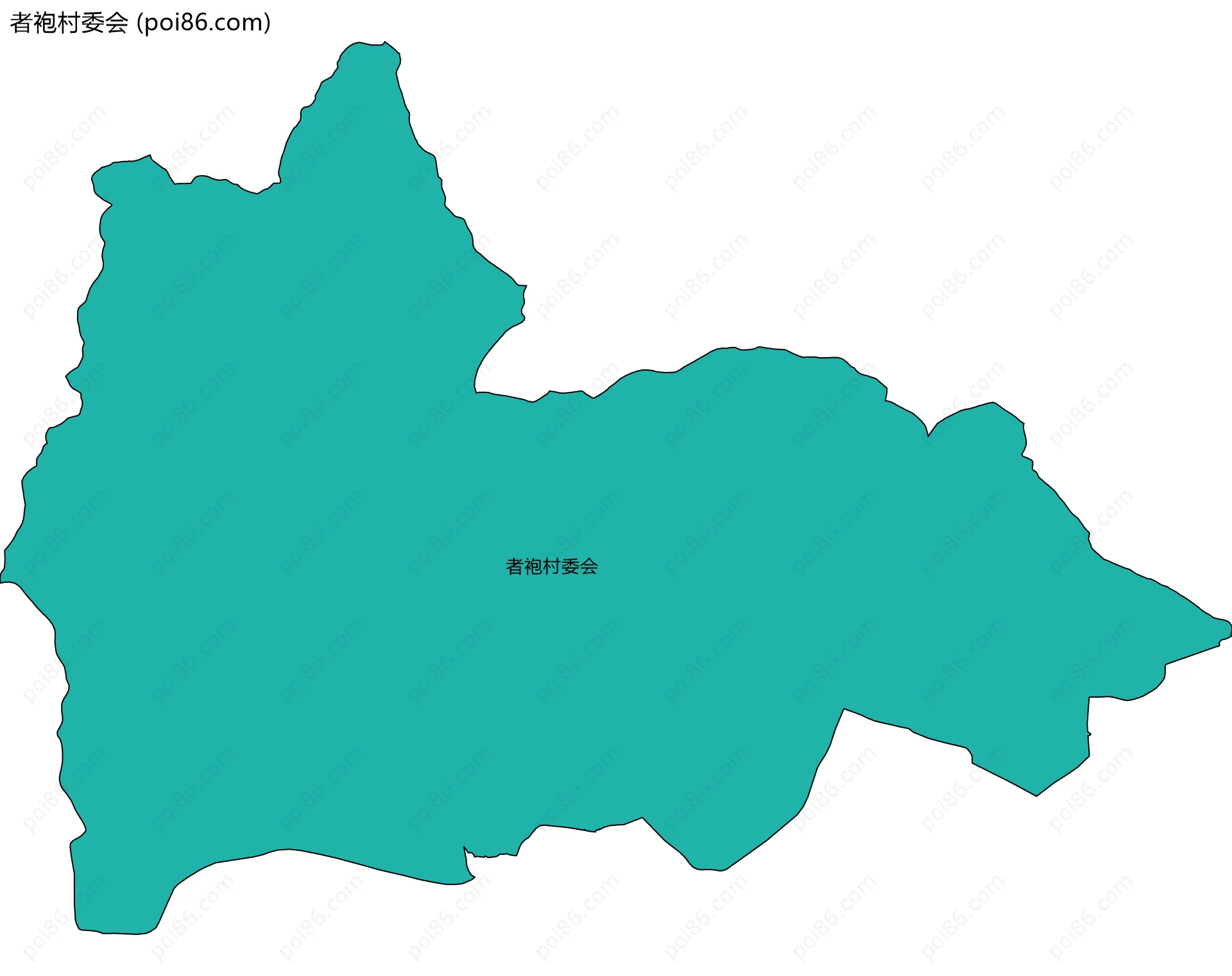 者袍村委会边界地图