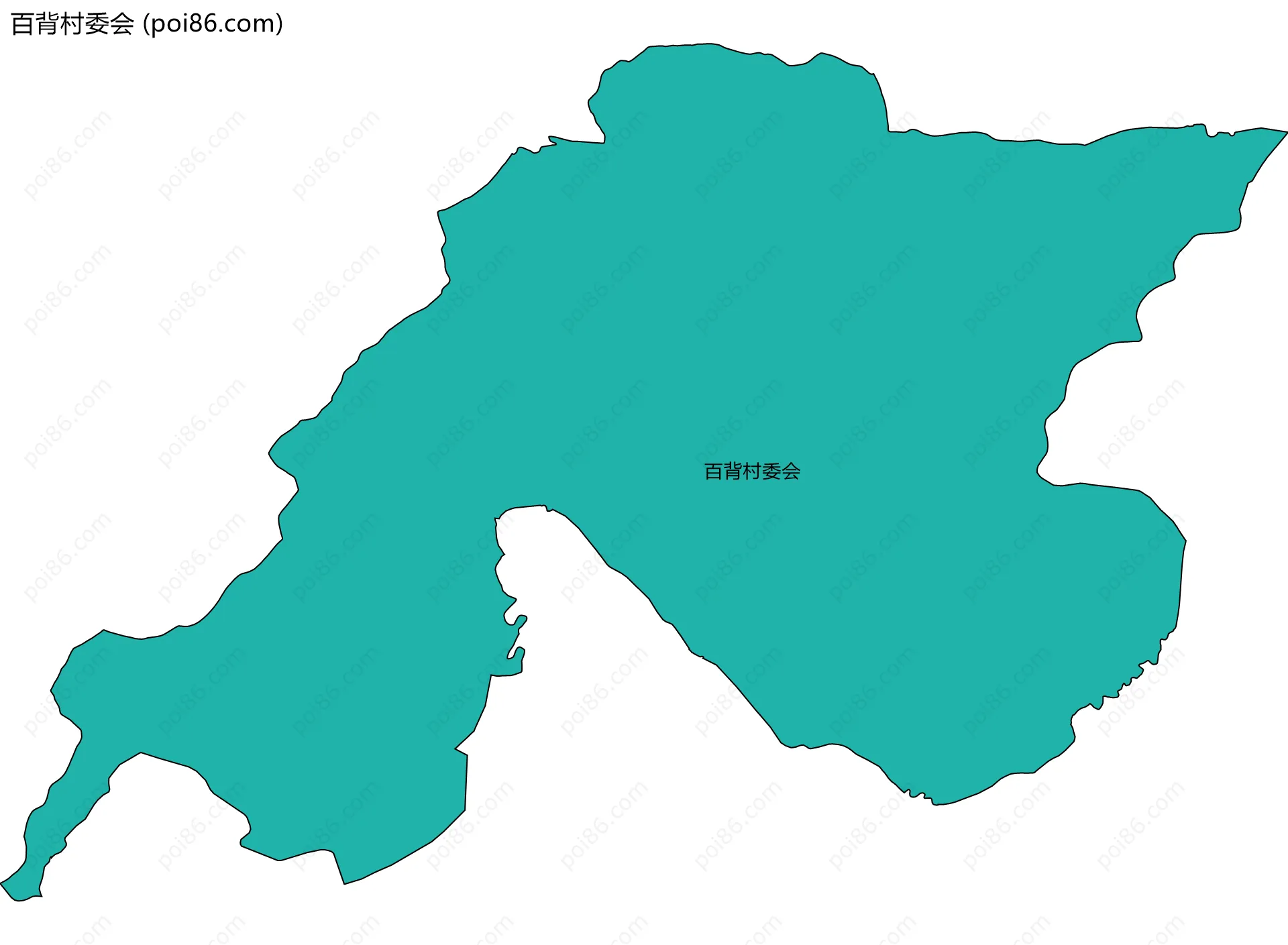 百背村委会边界地图