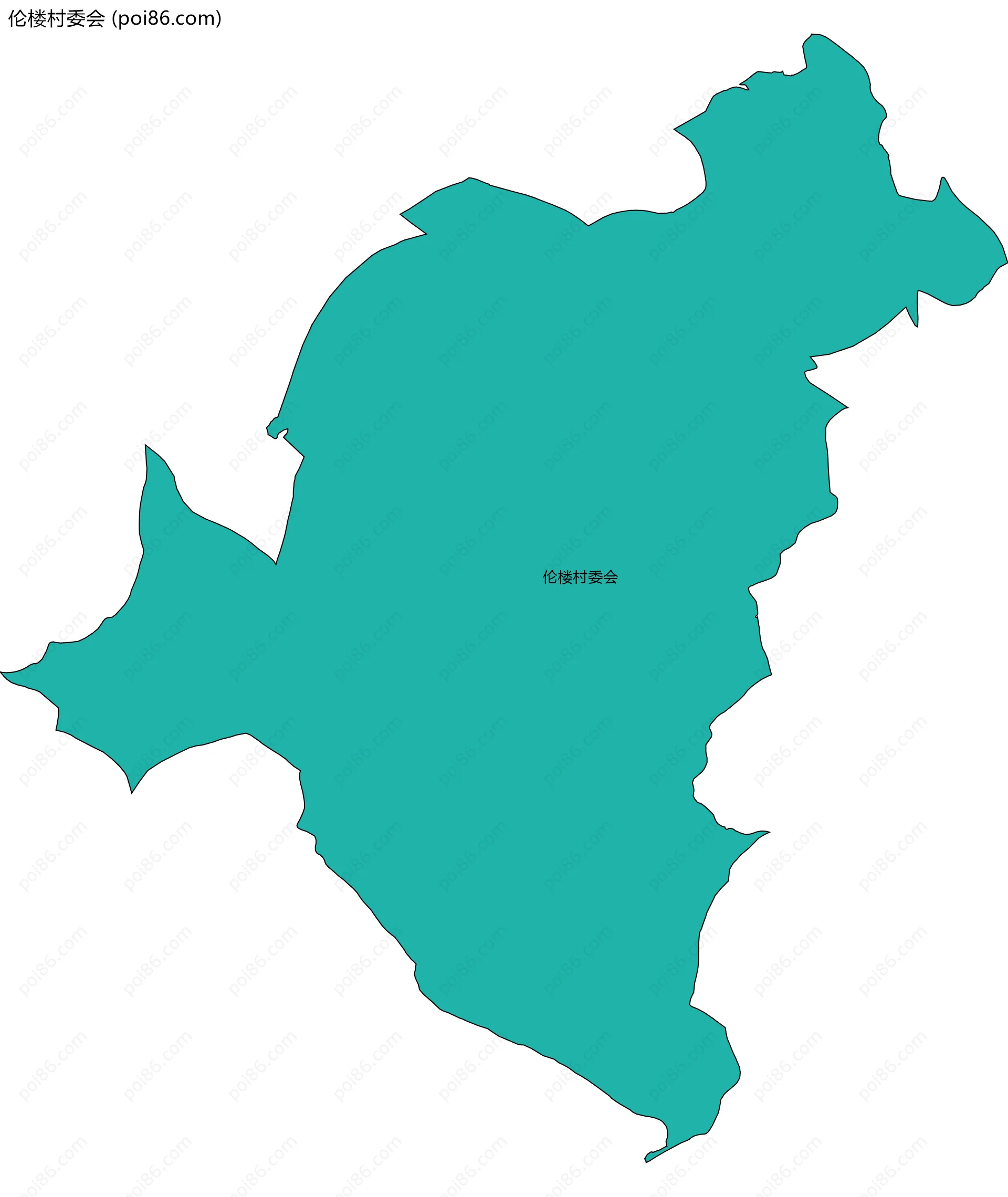 伦楼村委会边界地图