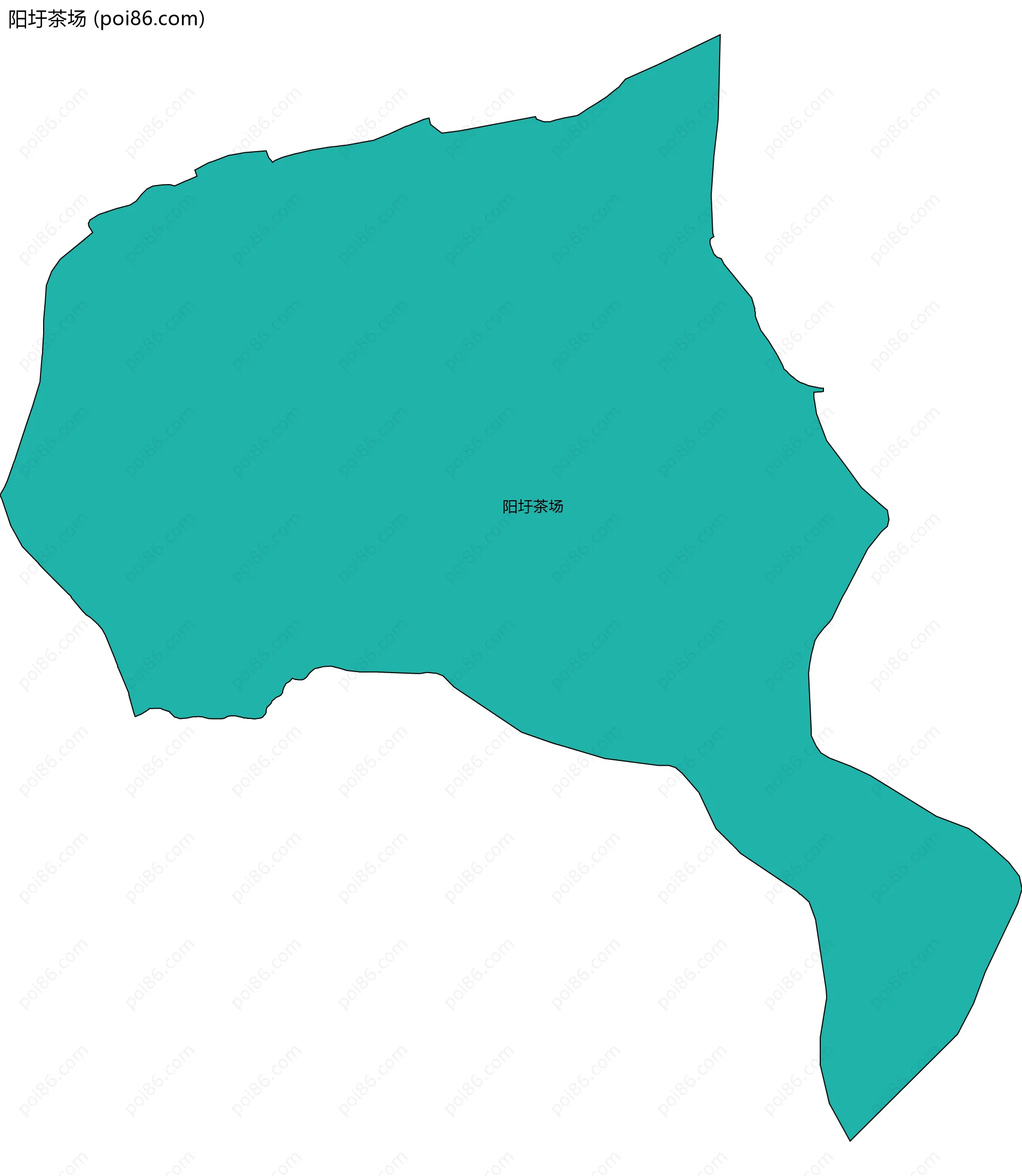 阳圩茶场边界地图