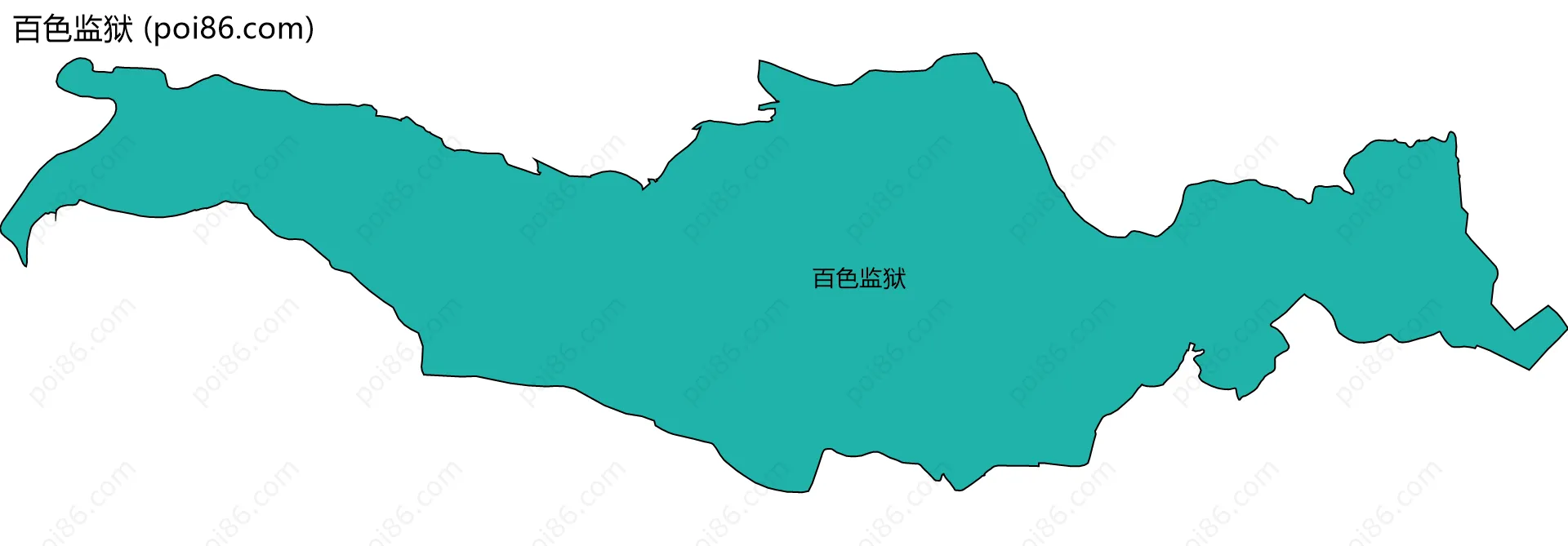 百色监狱边界地图