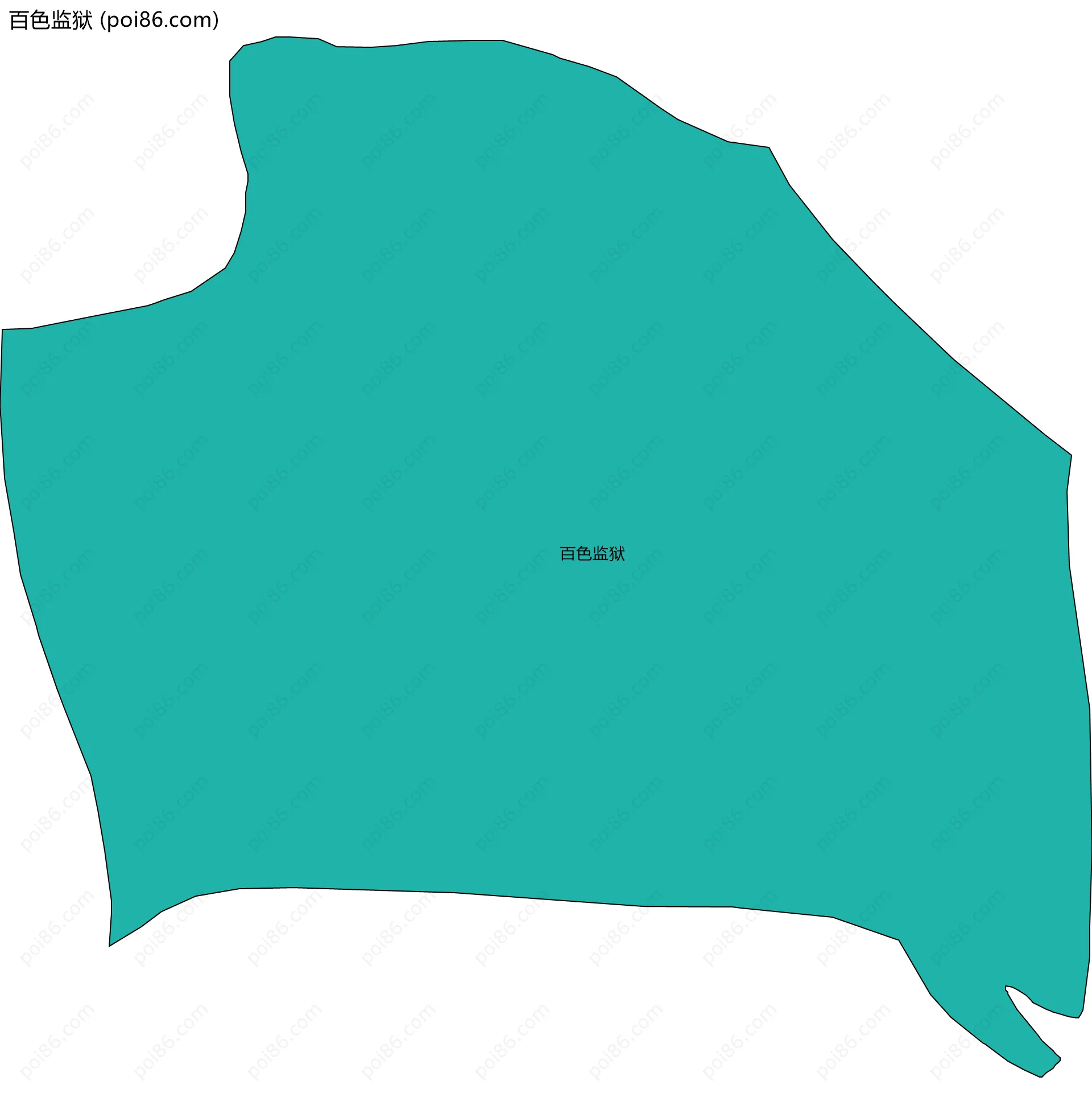 百色监狱边界地图