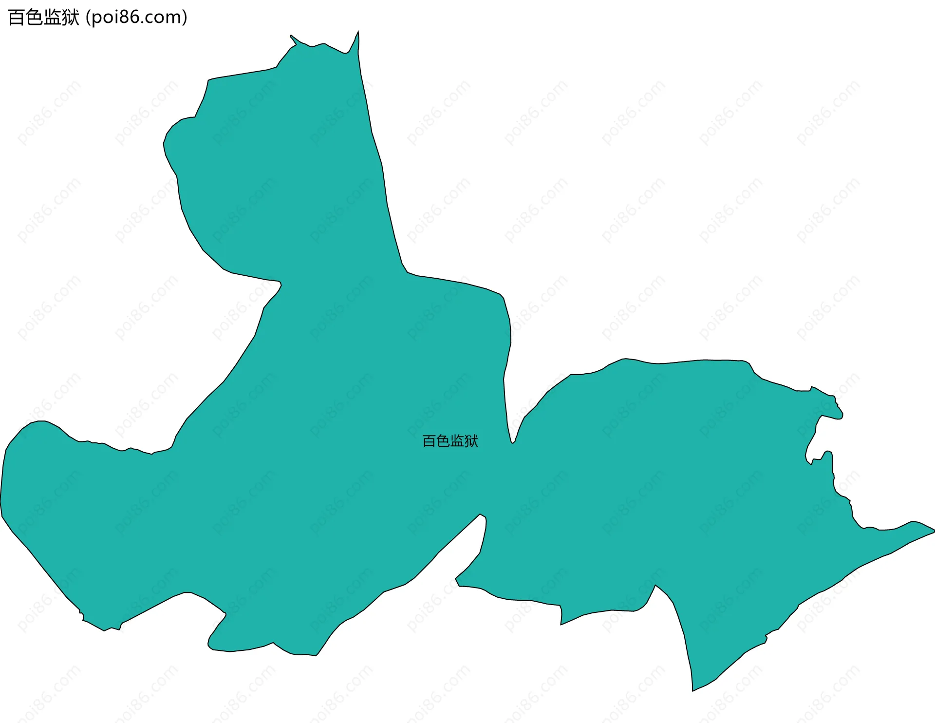 百色监狱边界地图