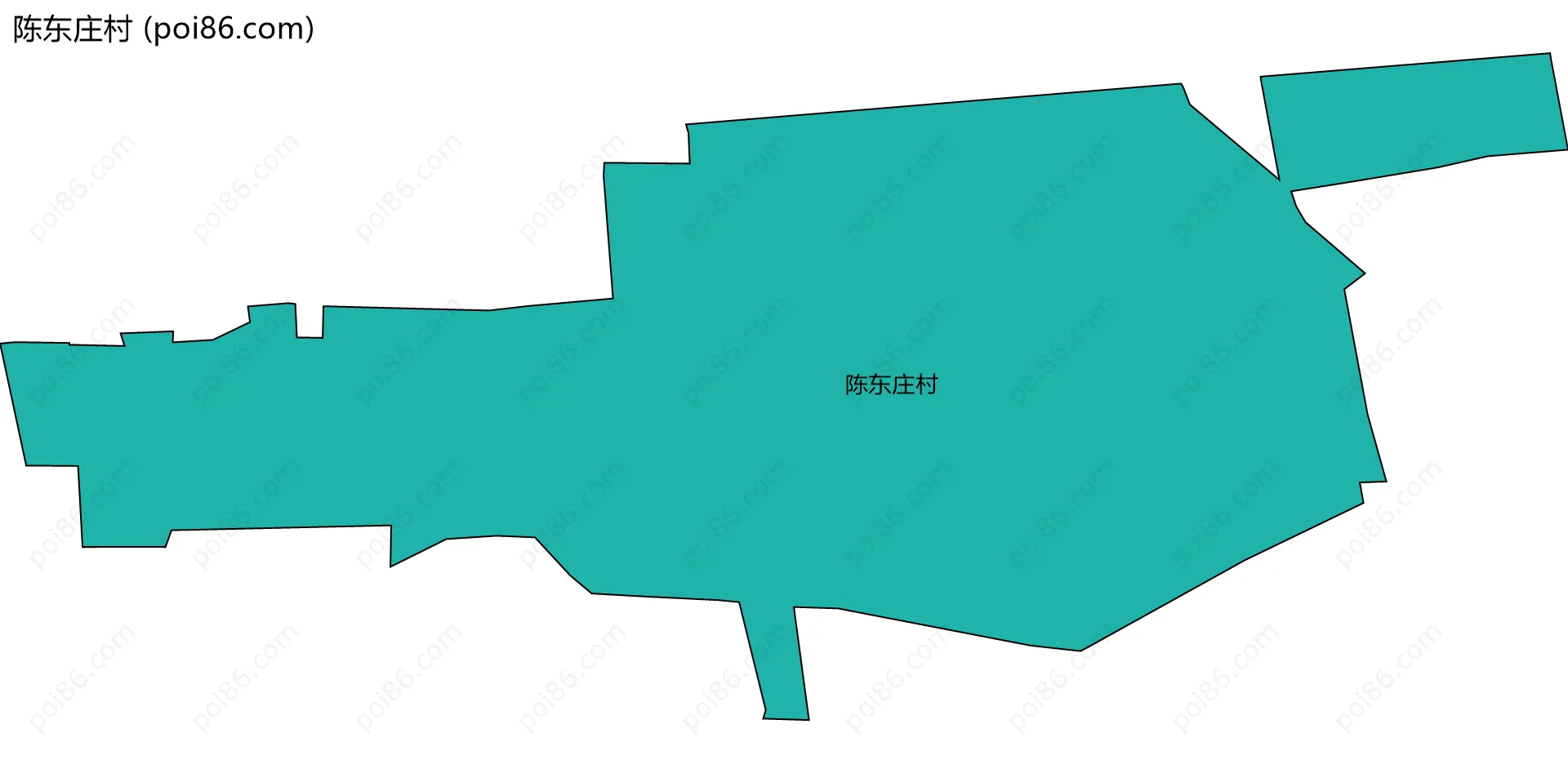 陈东庄村边界地图