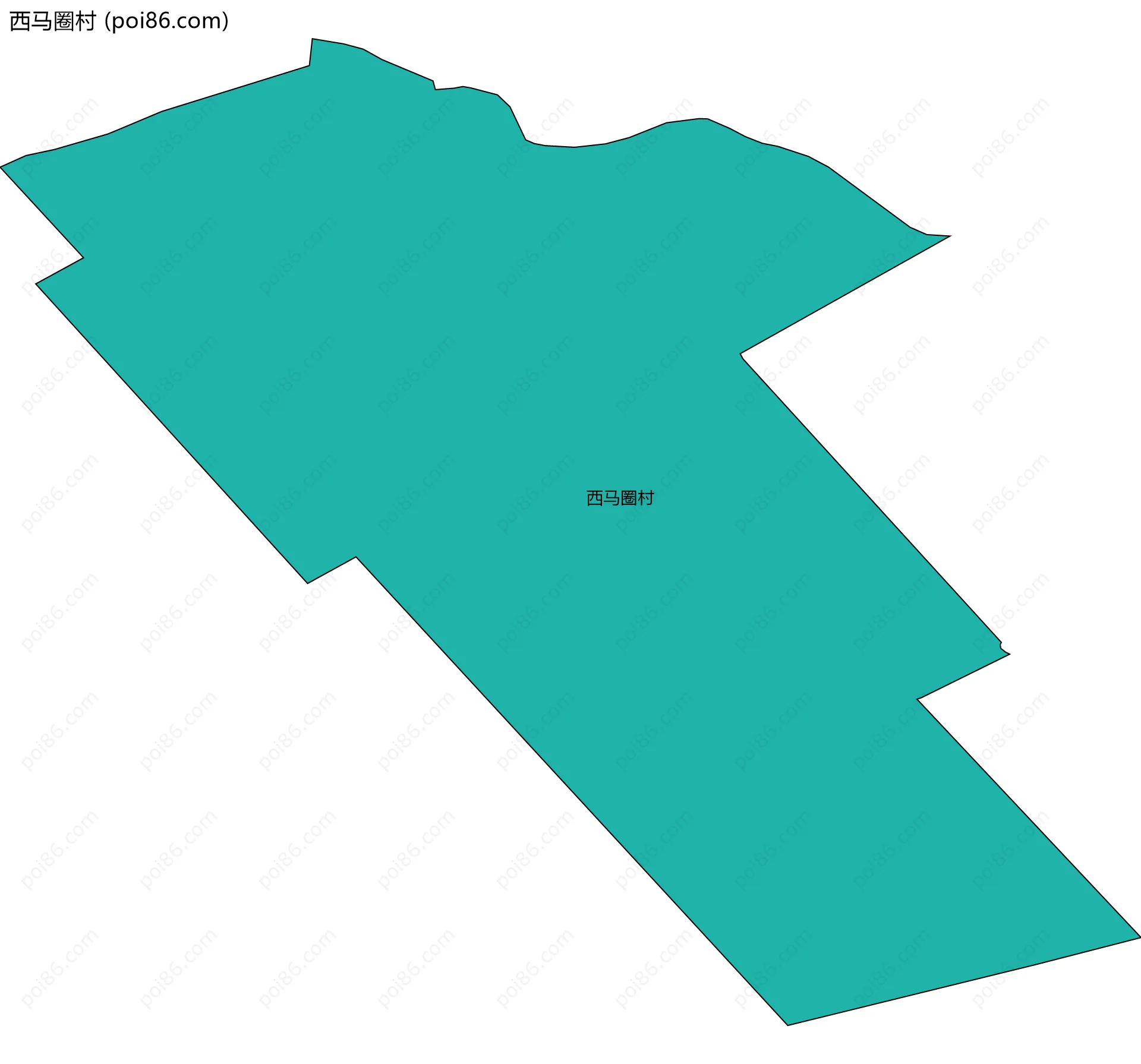 西马圈村边界地图