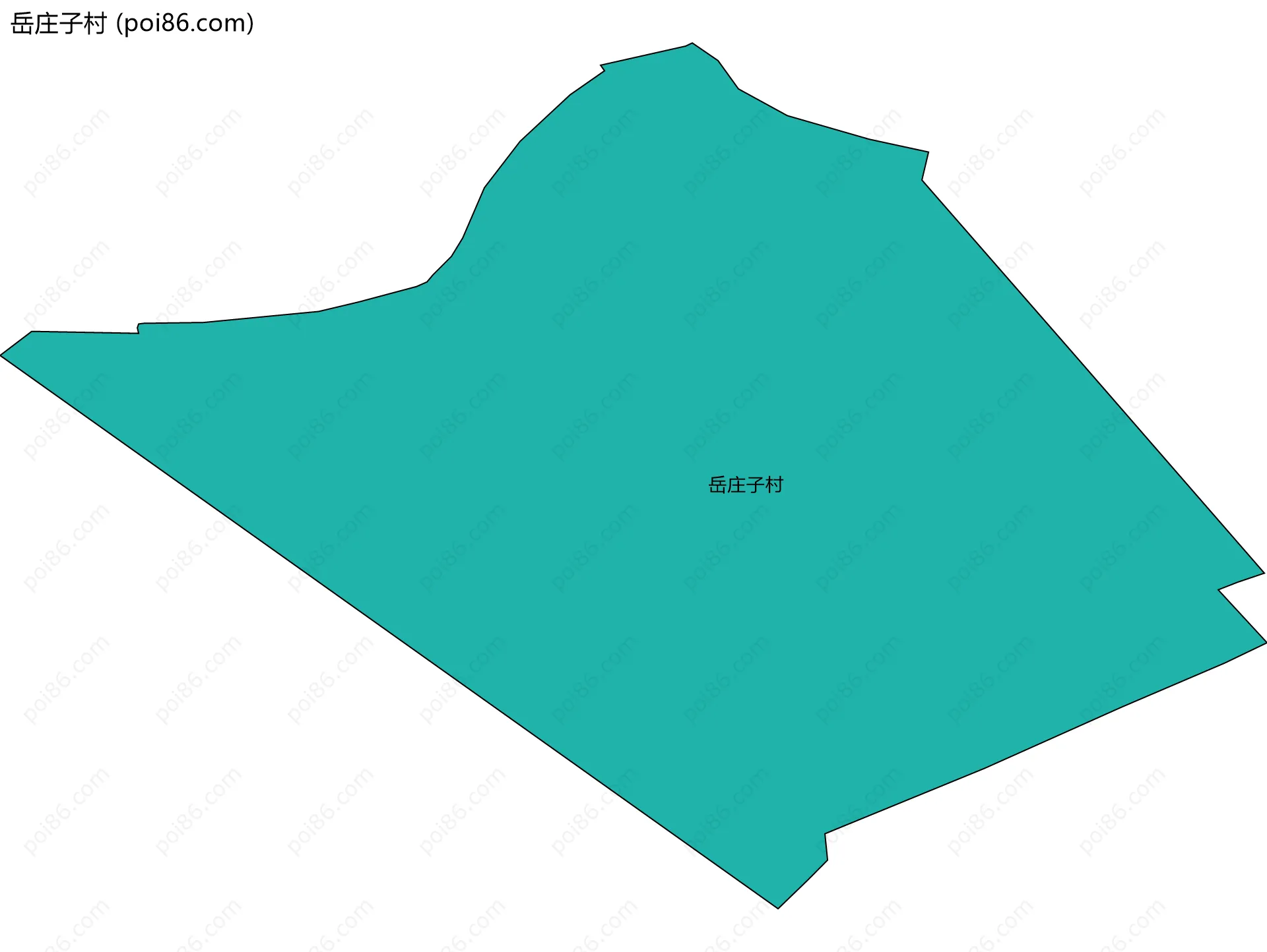 岳庄子村边界地图