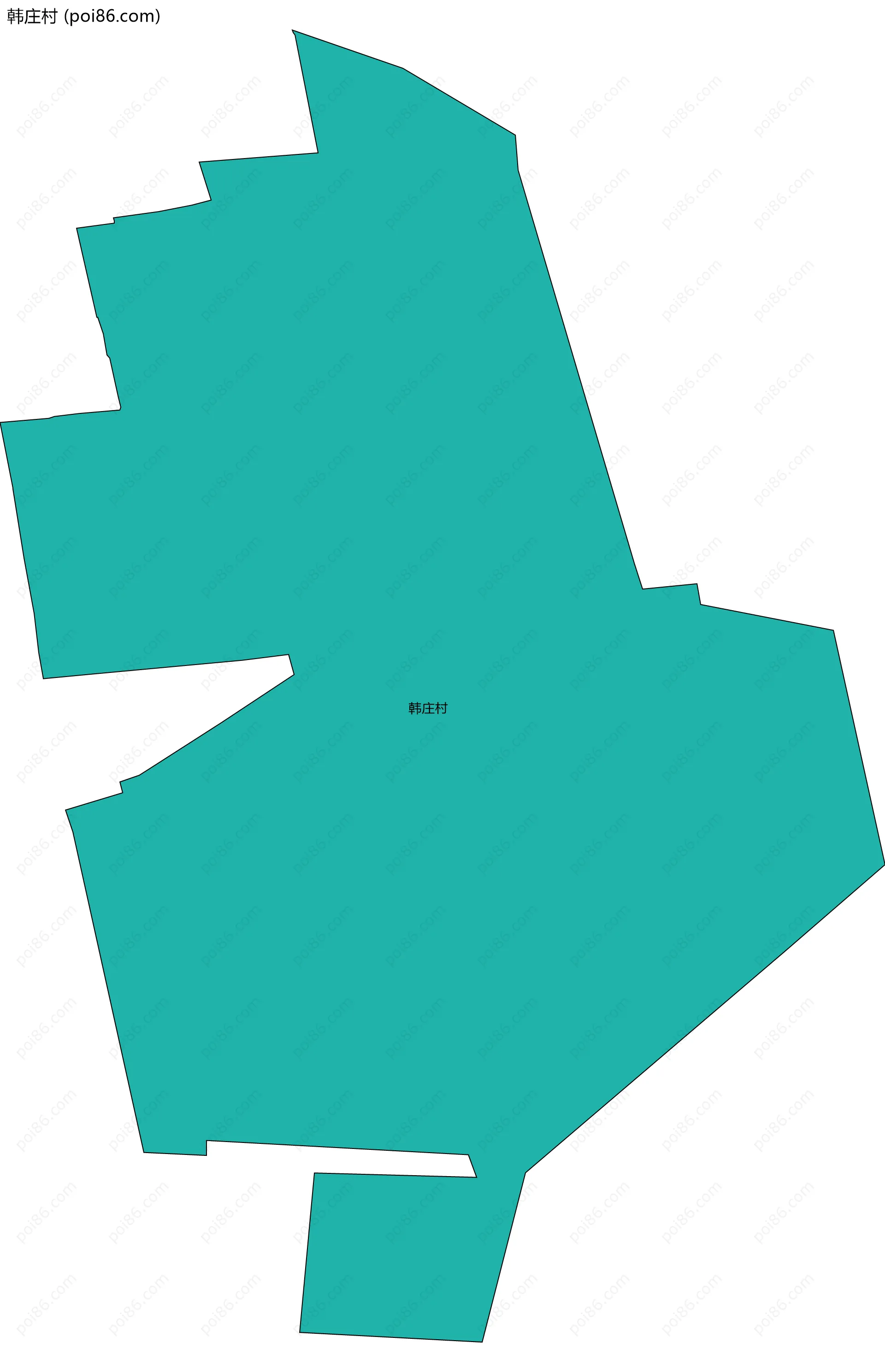 韩庄村边界地图