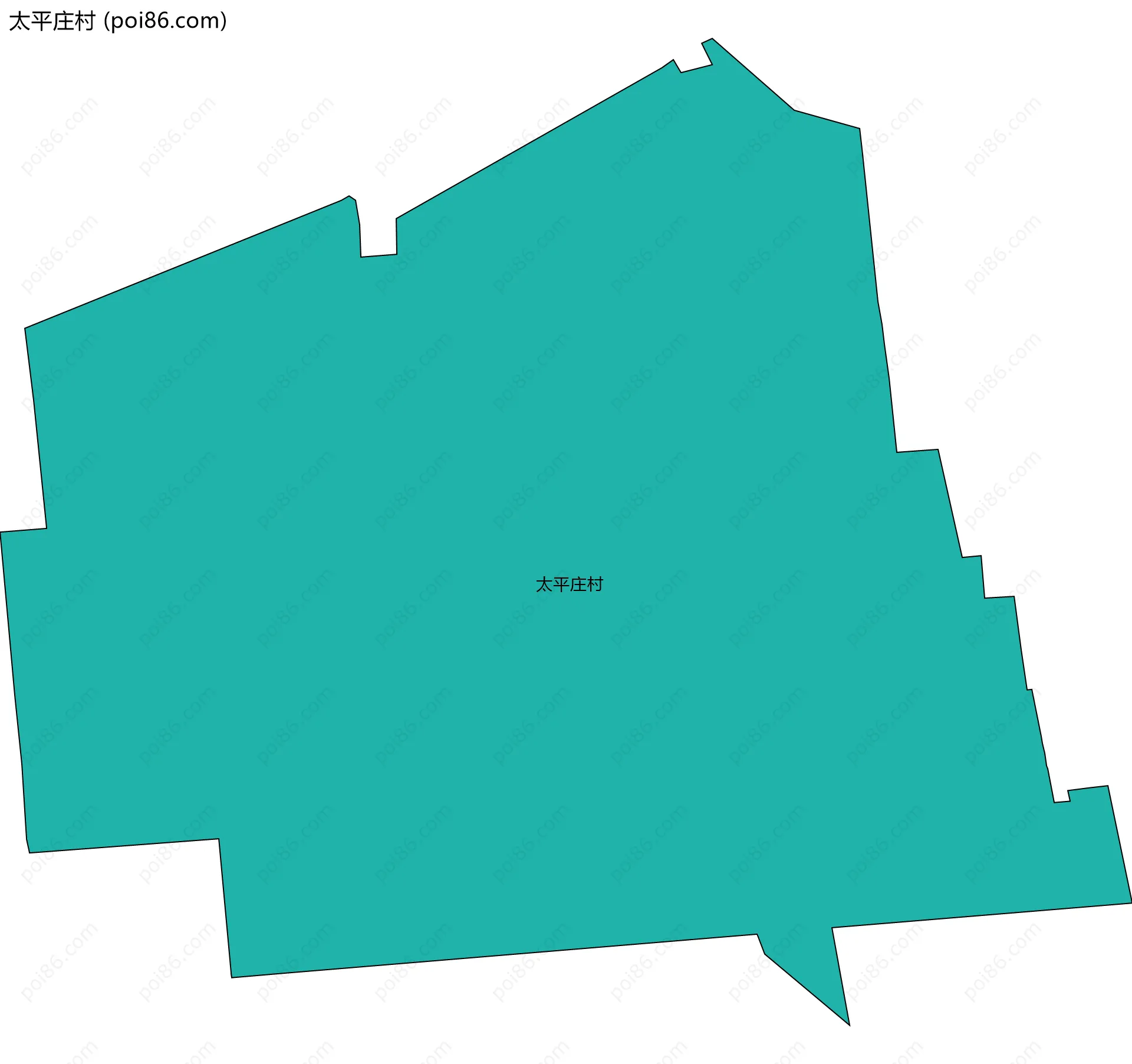 太平庄村边界地图