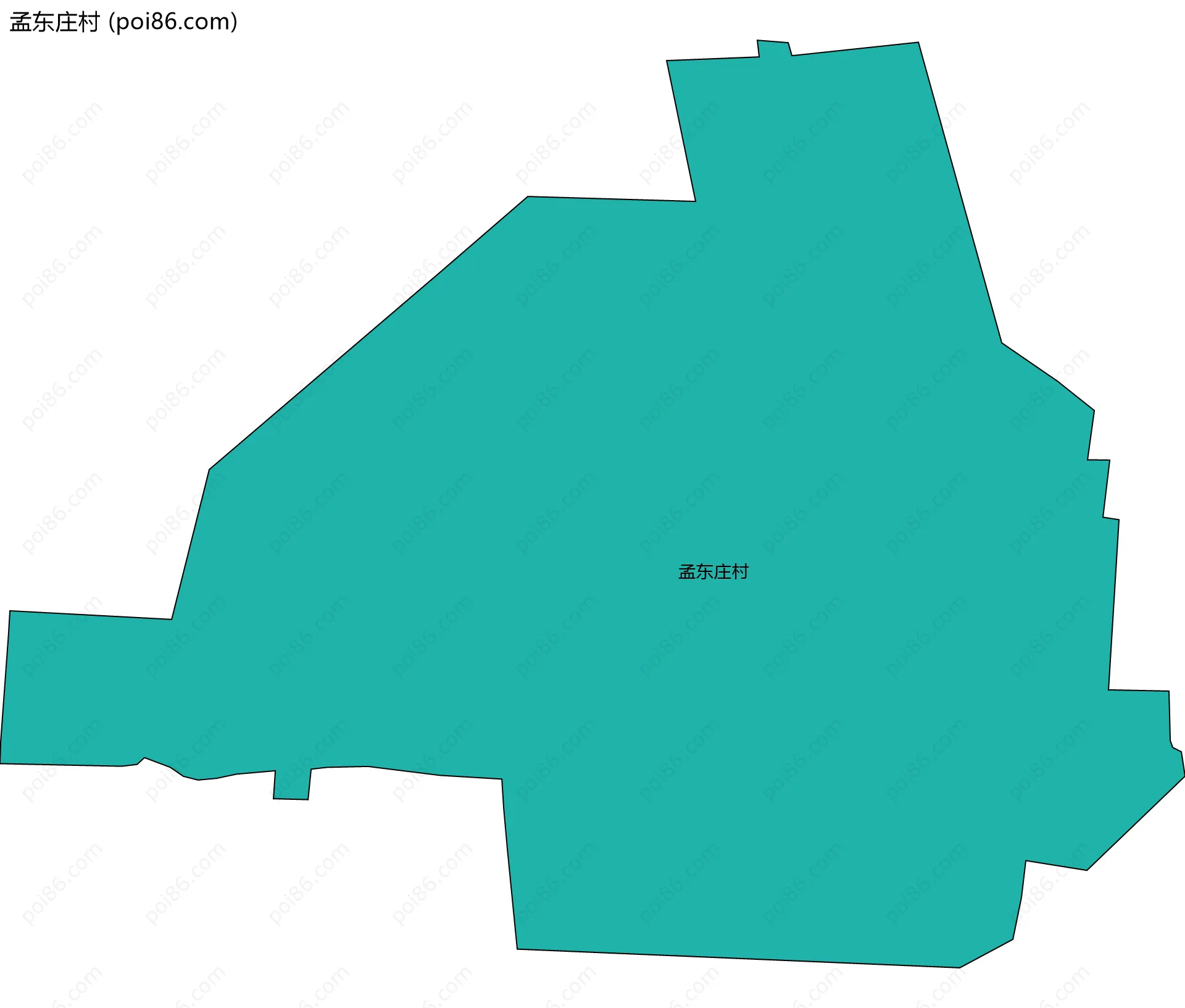 孟东庄村边界地图