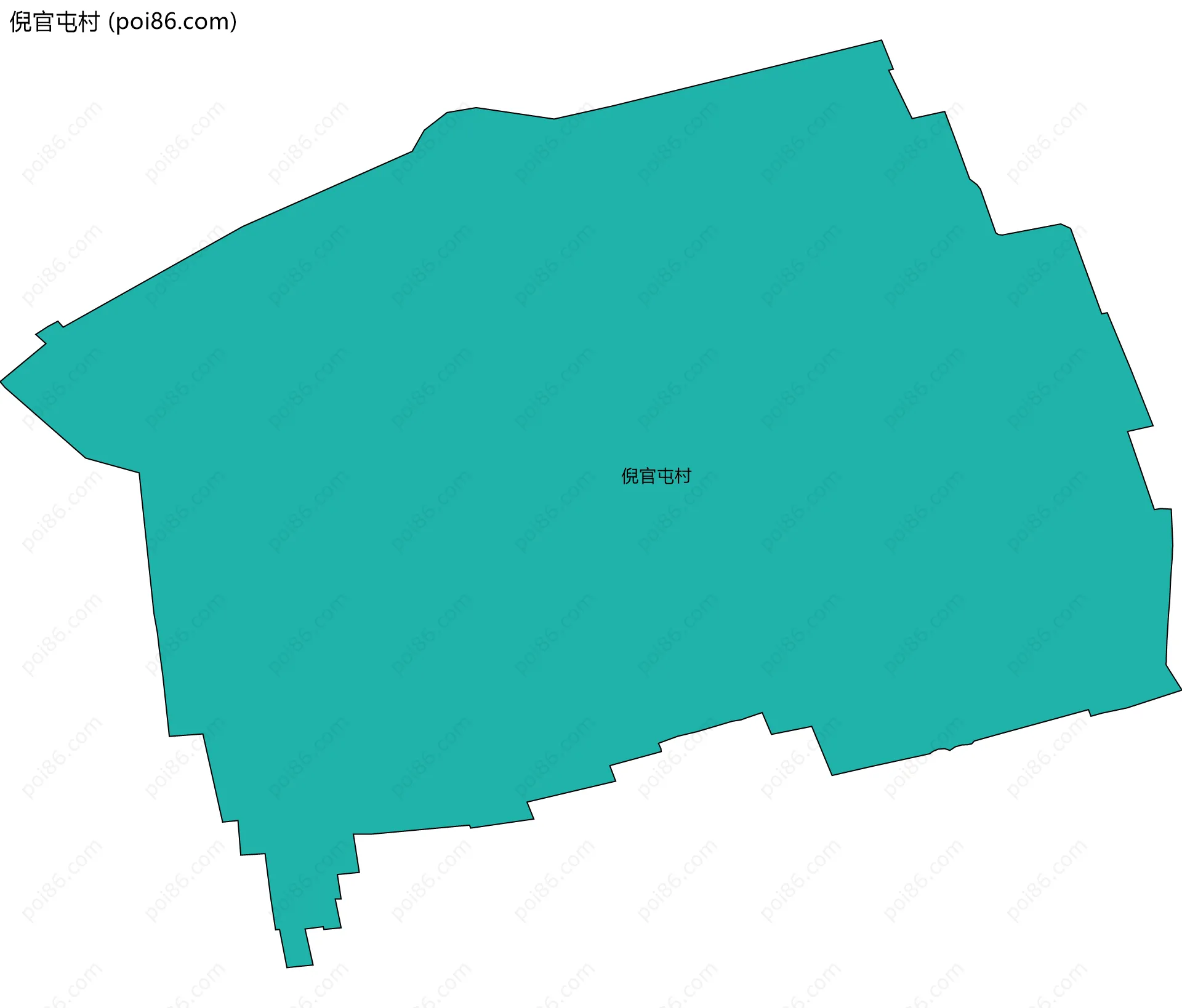 倪官屯村边界地图