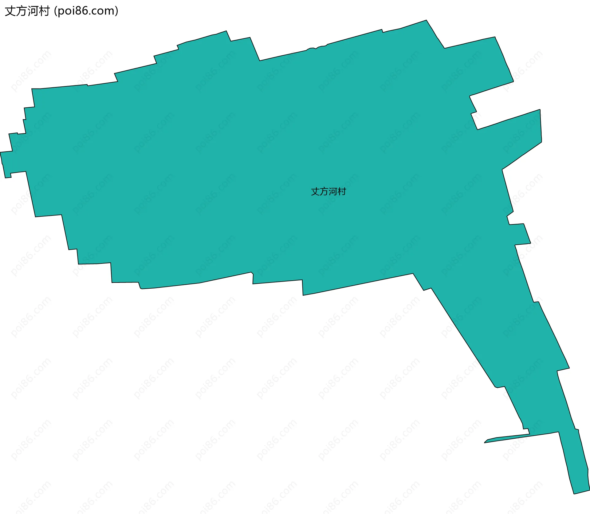 丈方河村边界地图