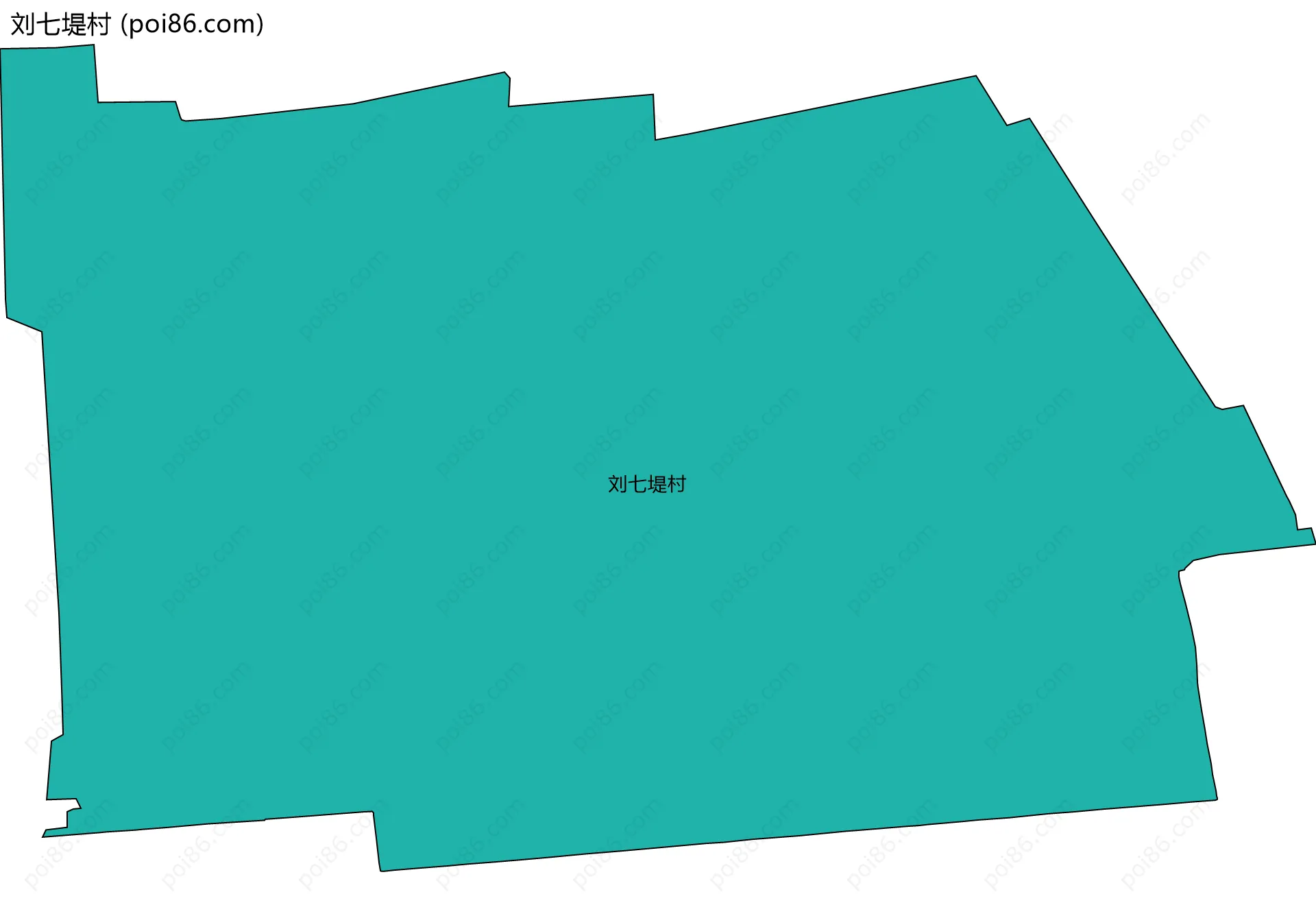 刘七堤村边界地图