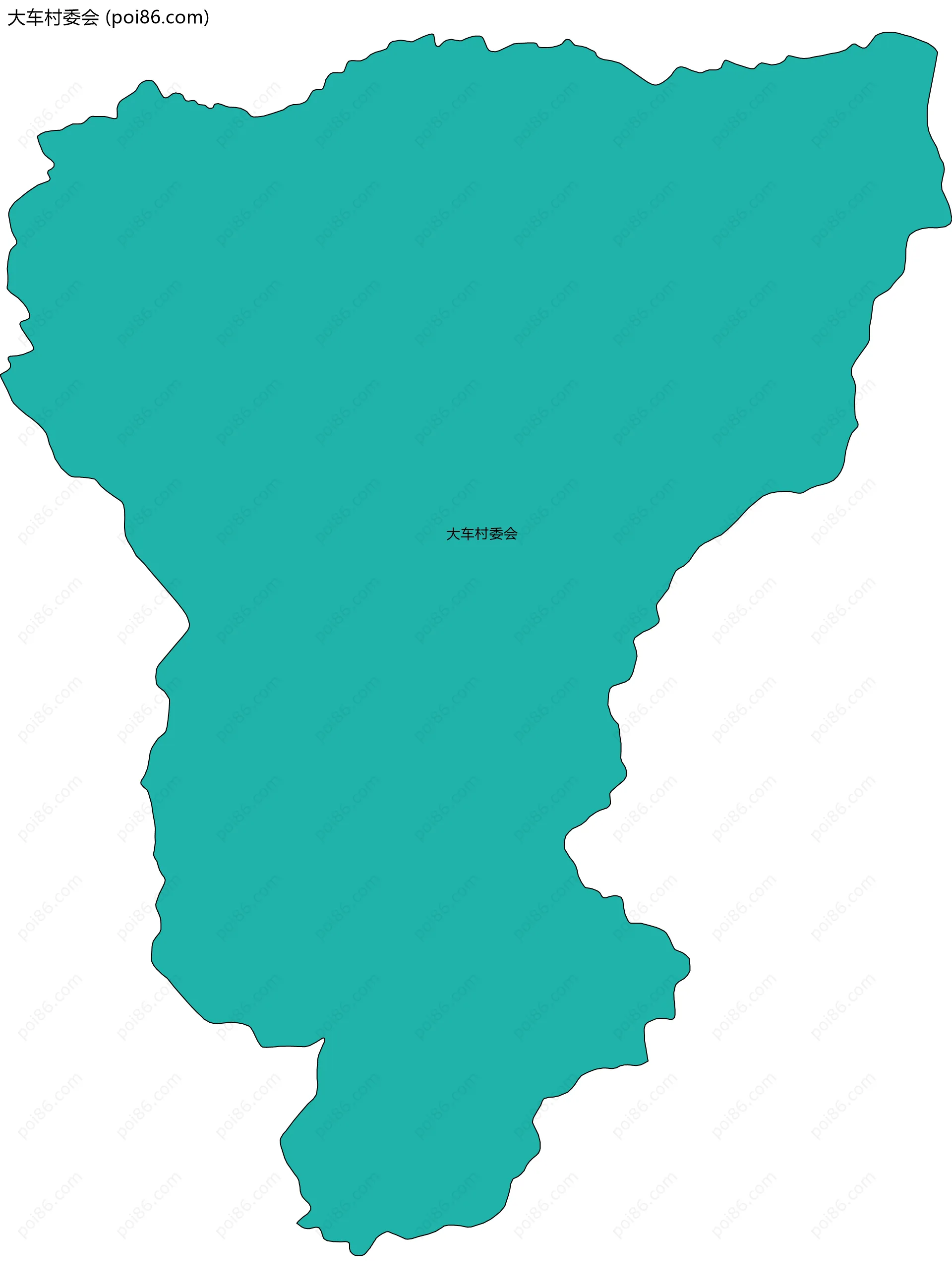大车村委会边界地图