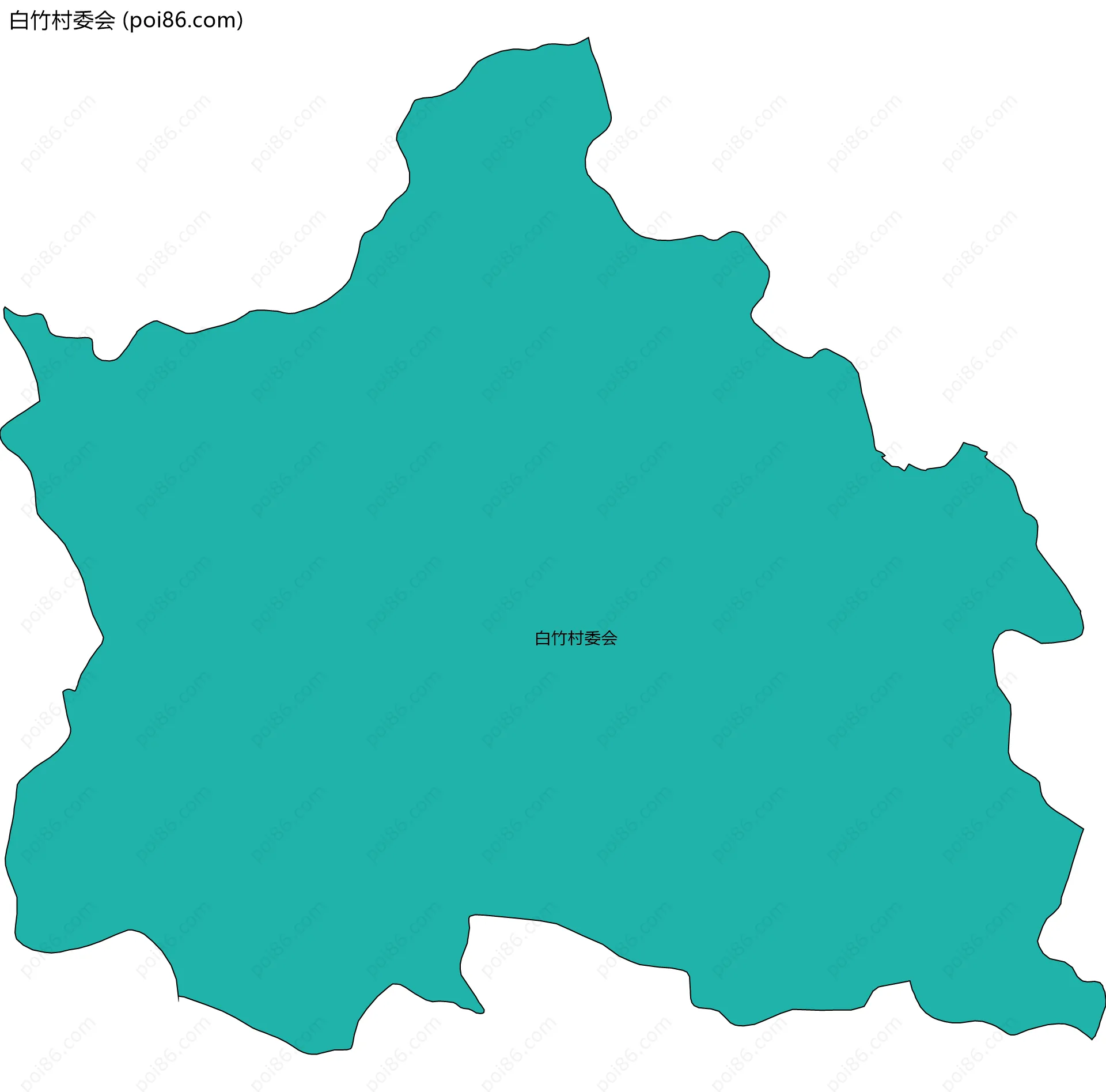 白竹村委会边界地图