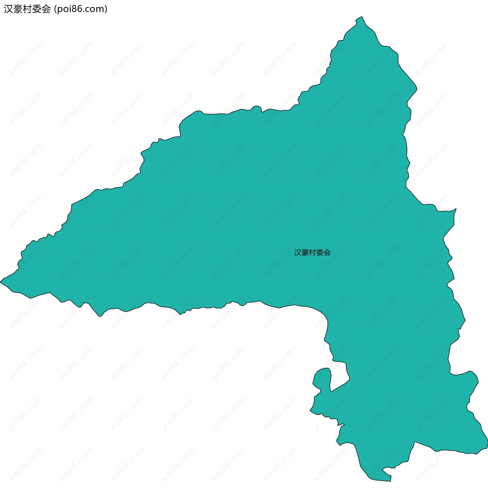 汉豪村委会边界地图