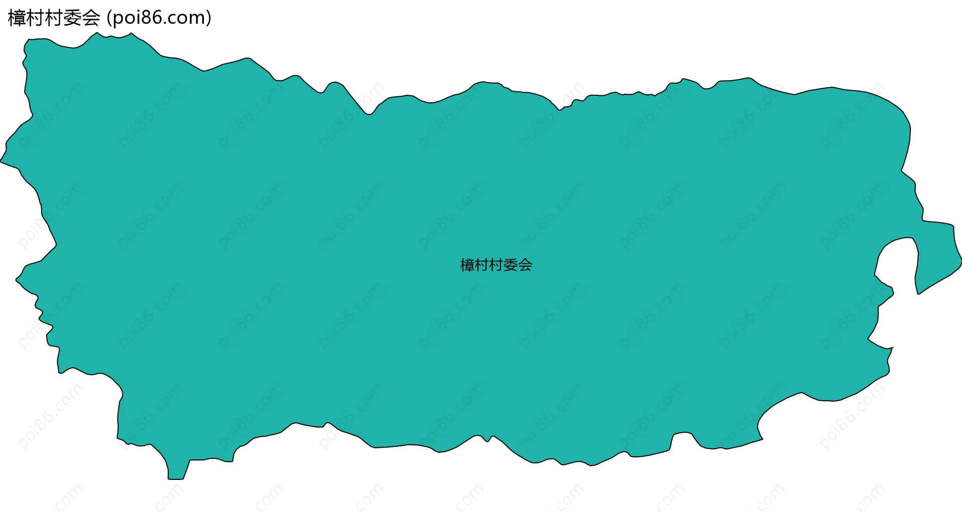 樟村村委会边界地图