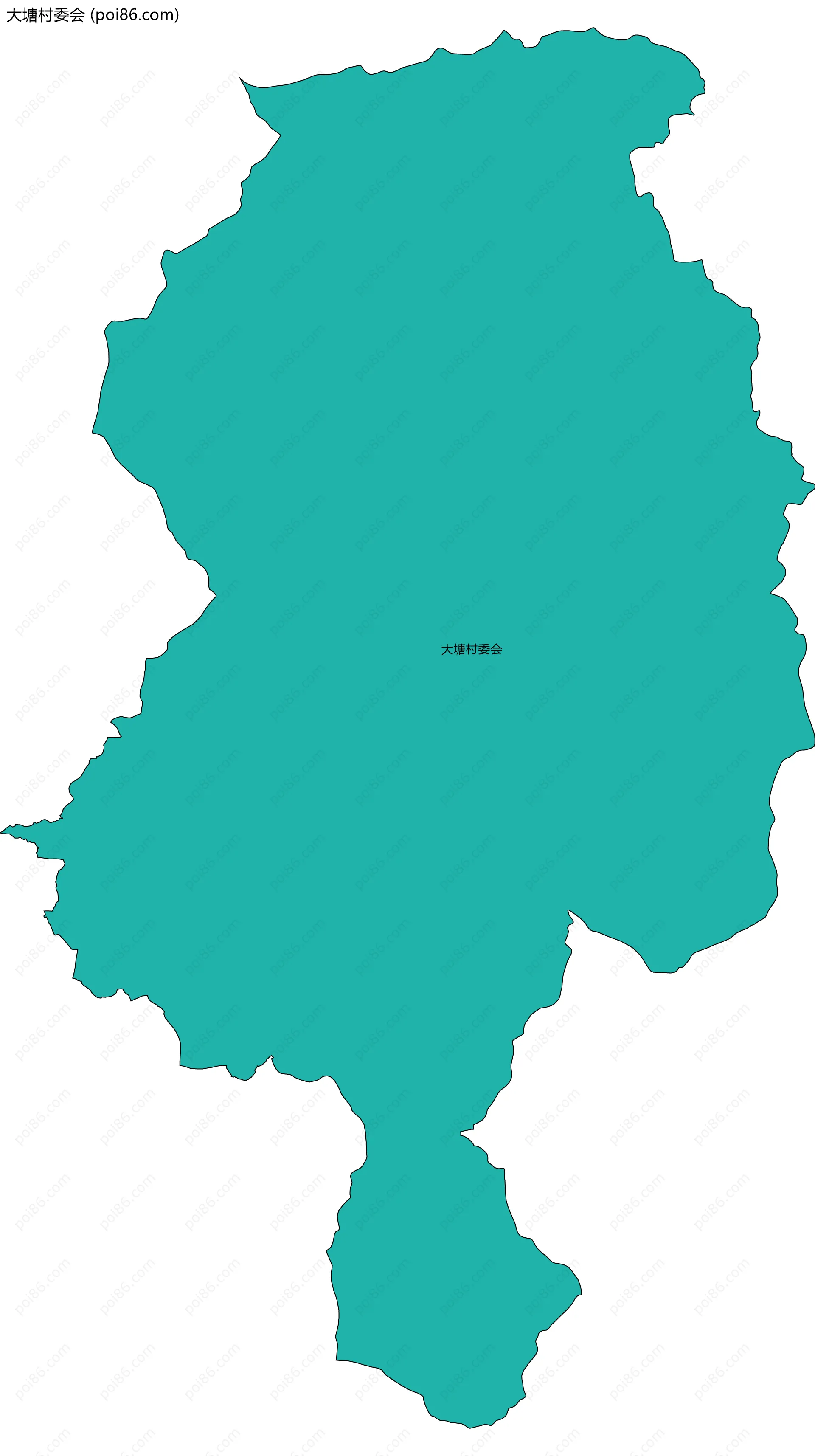 大塘村委会边界地图