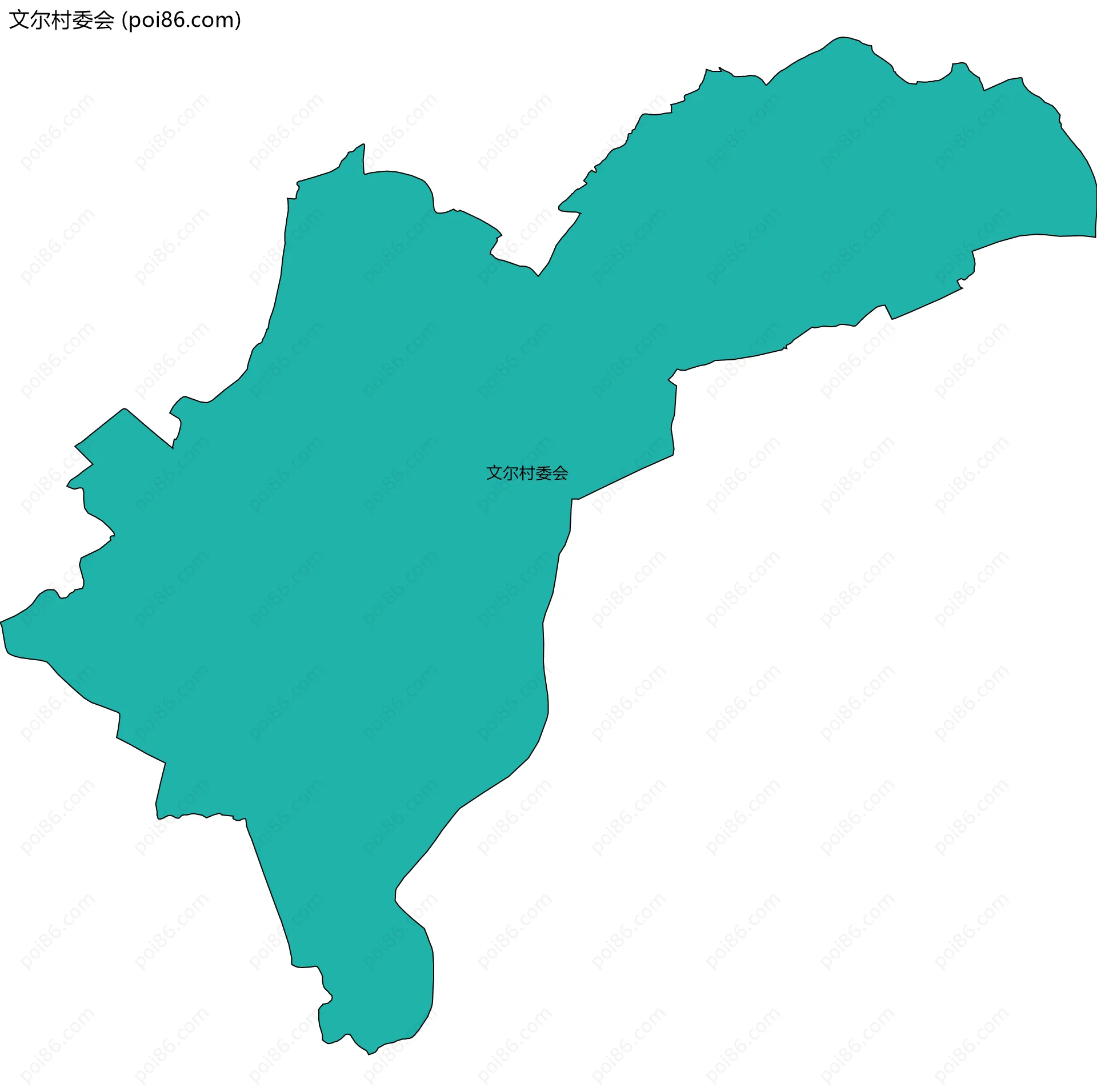 文尔村委会边界地图