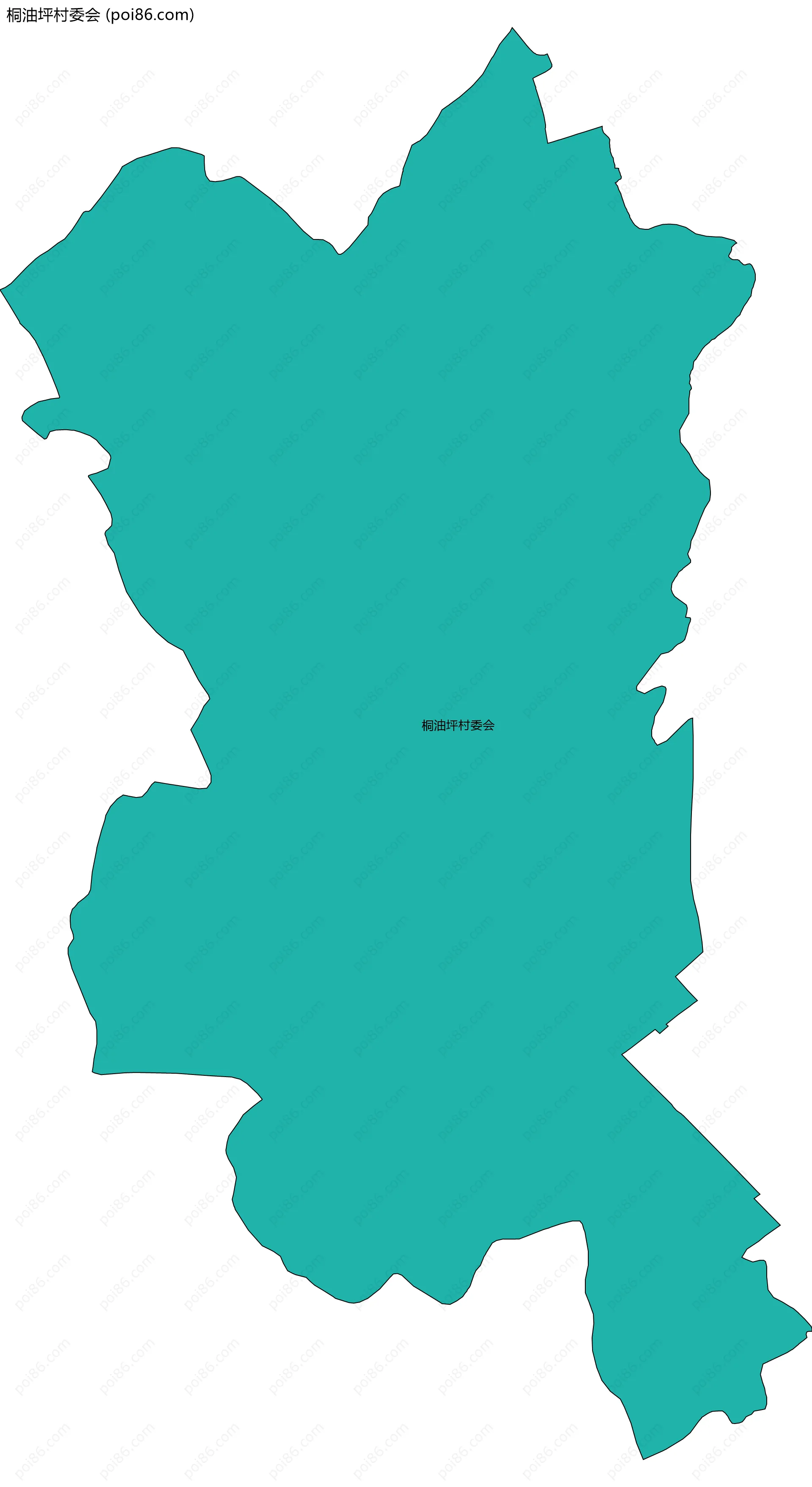 桐油坪村委会边界地图