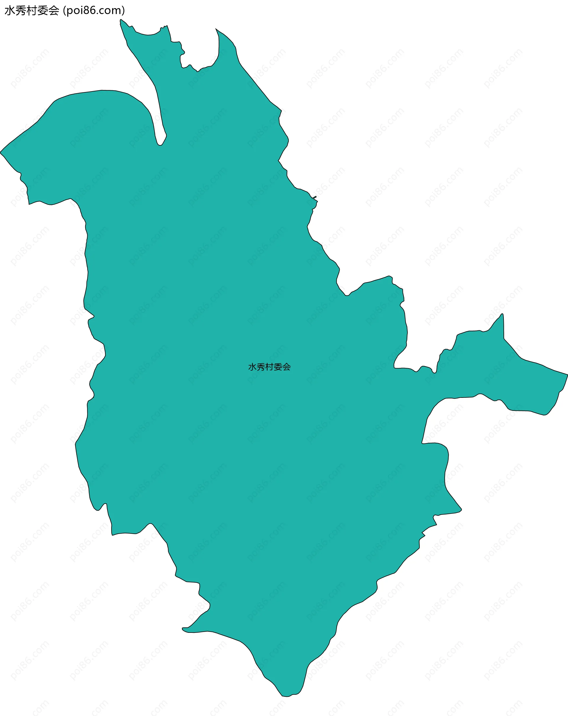 水秀村委会边界地图