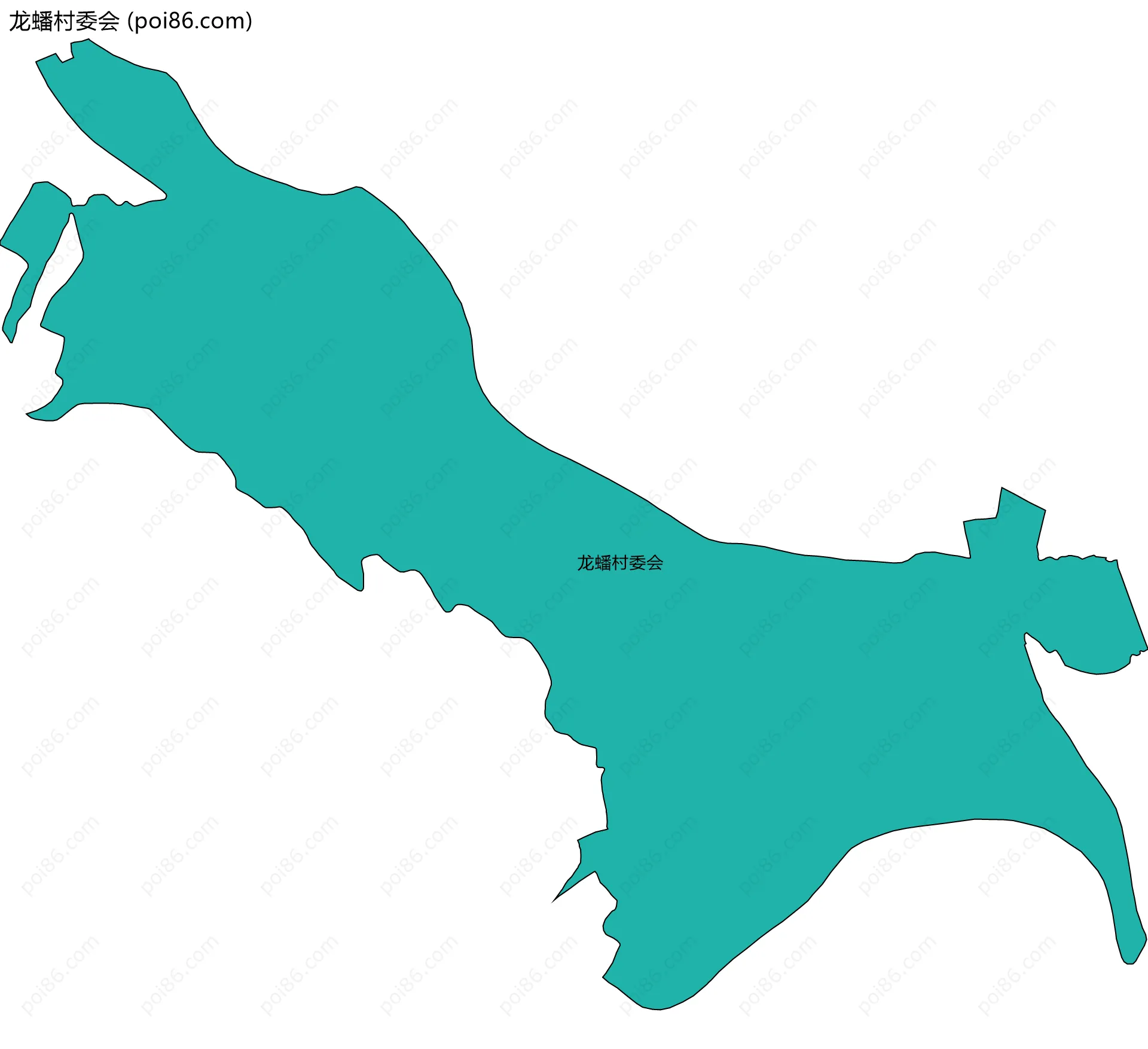 龙蟠村委会边界地图