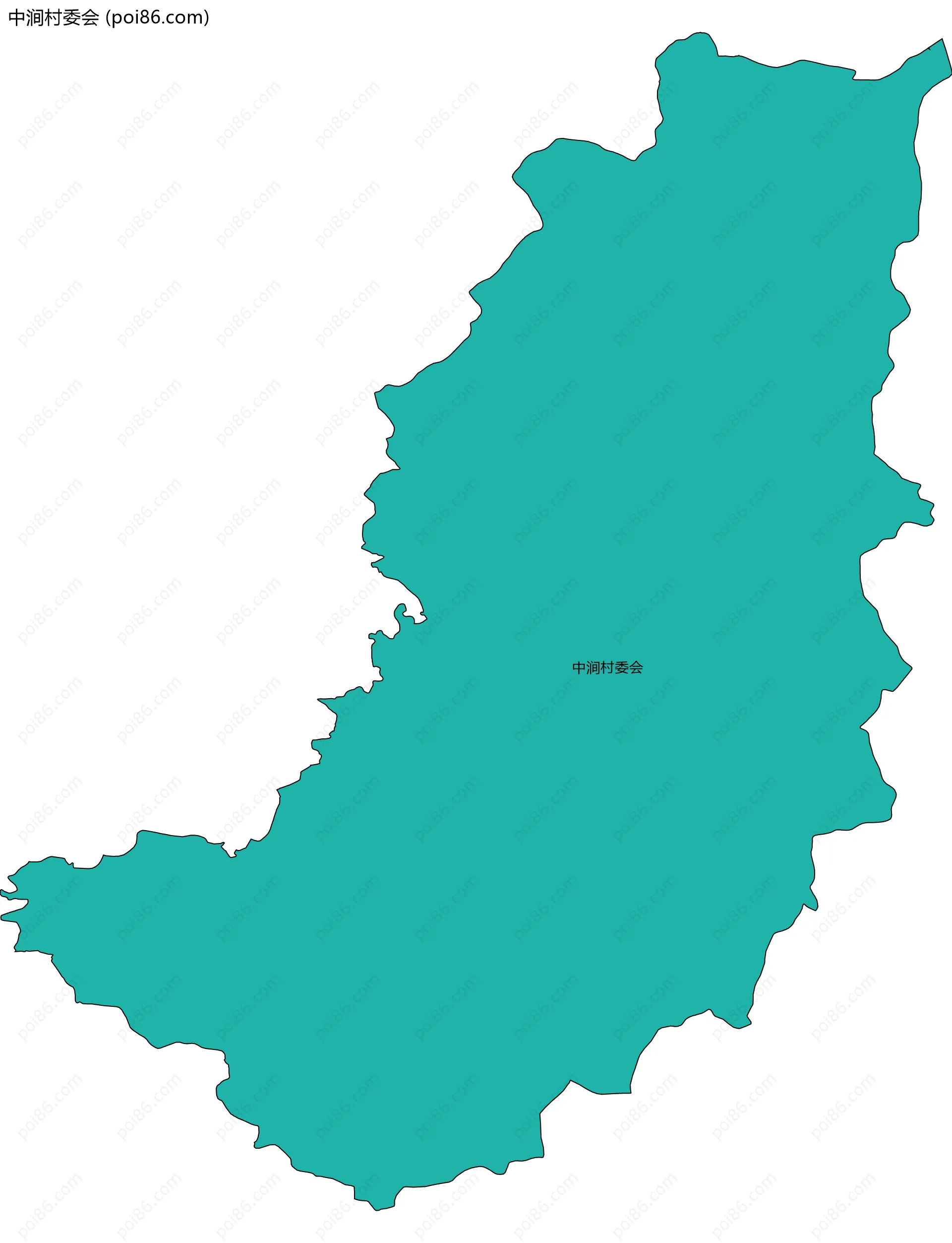 中涧村委会边界地图