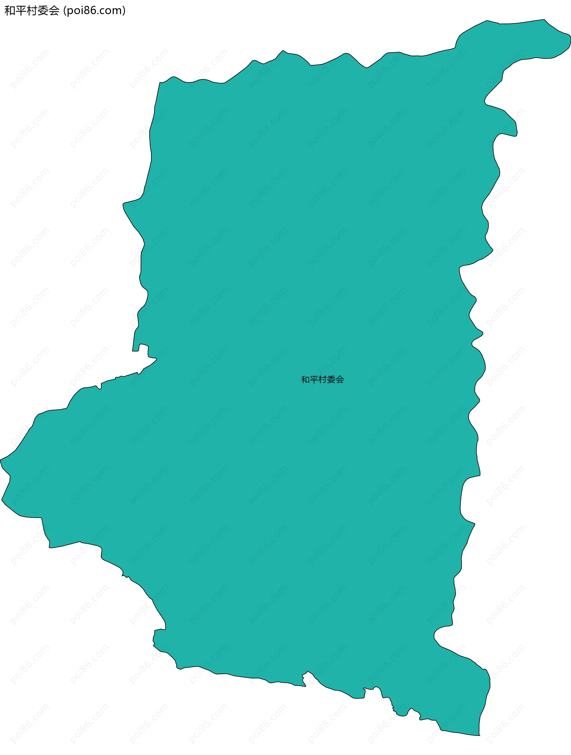 和平村委会边界地图